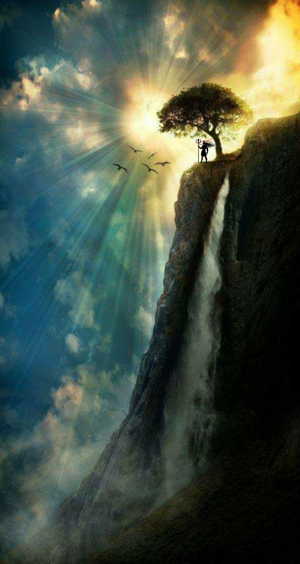 1020x1920 Lord Shiva jako bojovník ve výtvarném umění malování tapetu. Lord shiva painting, Lord vishnu wallpaper, Lord shiva