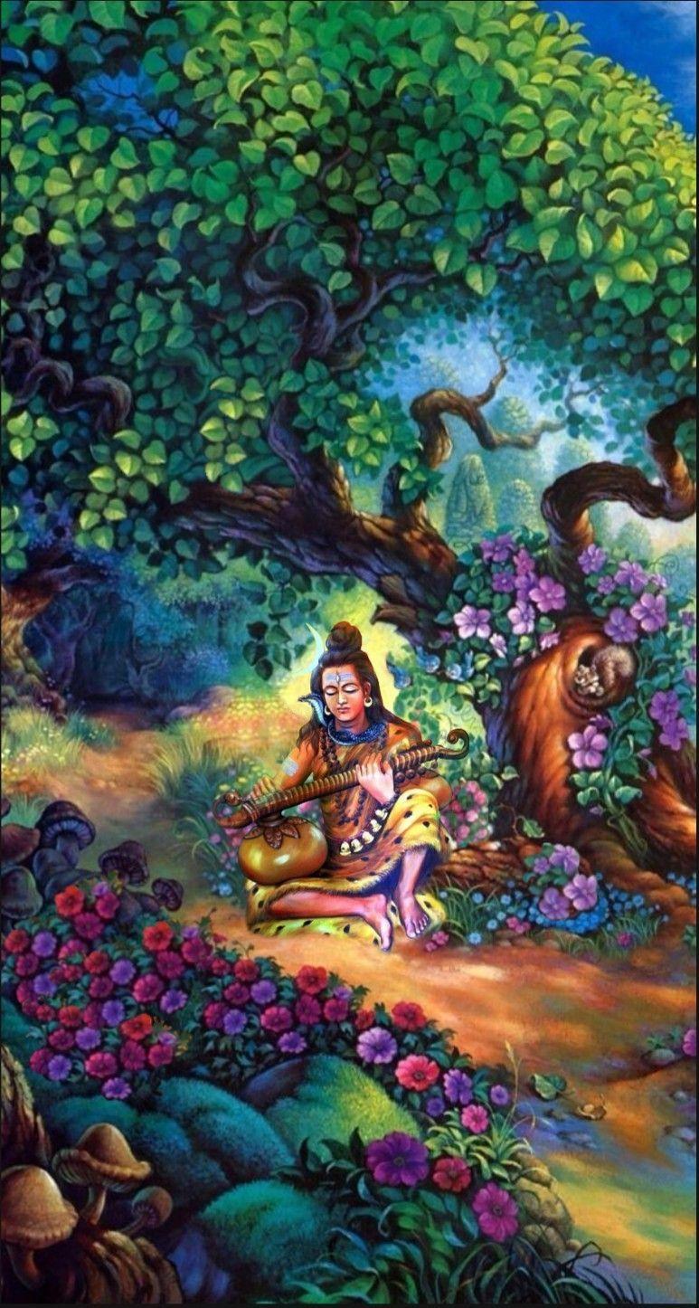 773x1446 Lord Shiva playing veena in creative art painting. Lord shiva, Shiva wallpaper, Lord shiva painting