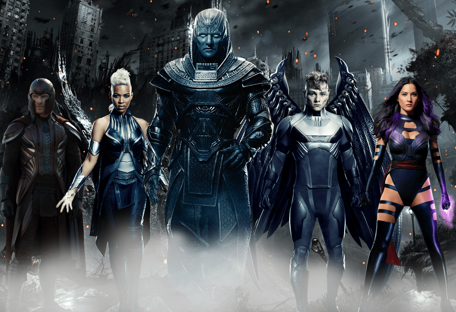 1542x1056 Free Desktop Wallpaper: Apocalypse and the Four Horsemen (by ArkhamNatic)