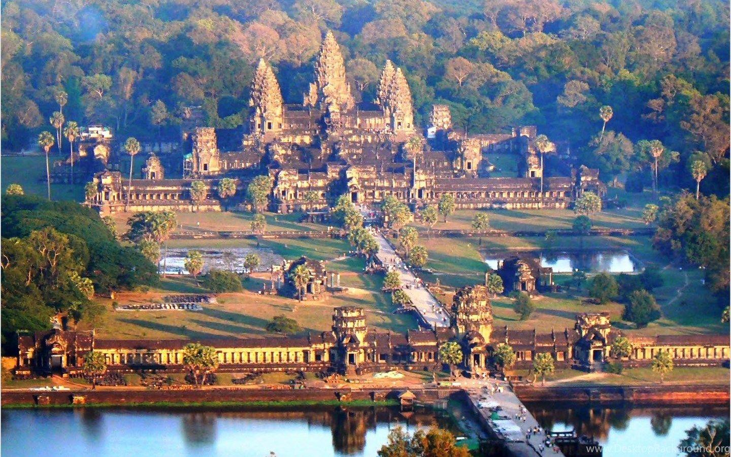 1440x900 Angkor Wat Temple Cambodia Largest Religious Monument Desktop Background