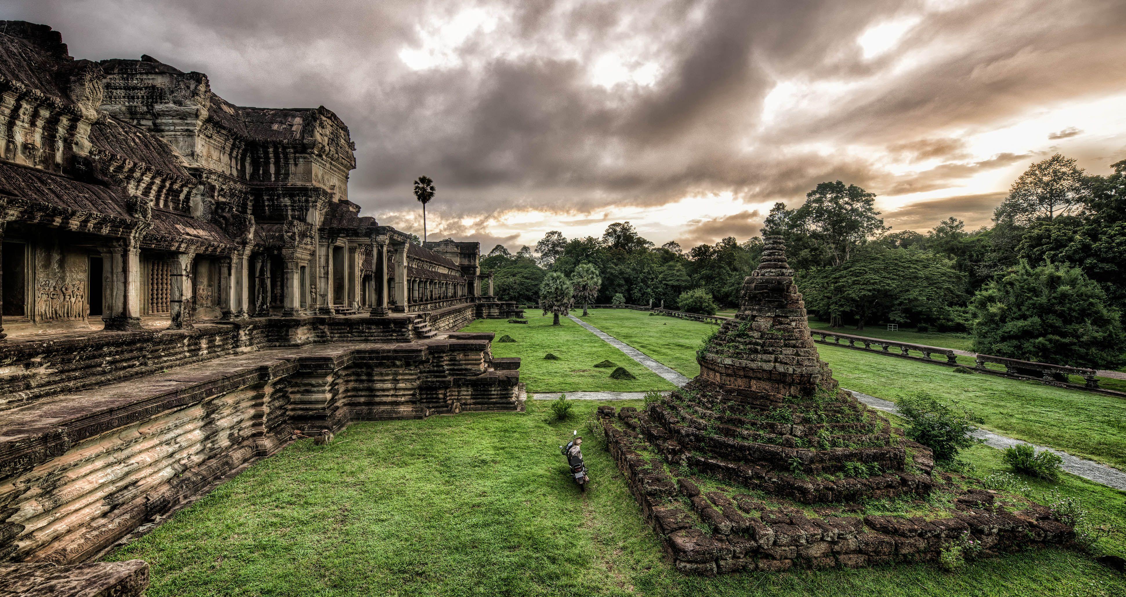 3883x2060 Angkor Wat Cambodia Hinduism Temple Wallpaper:3883x2060