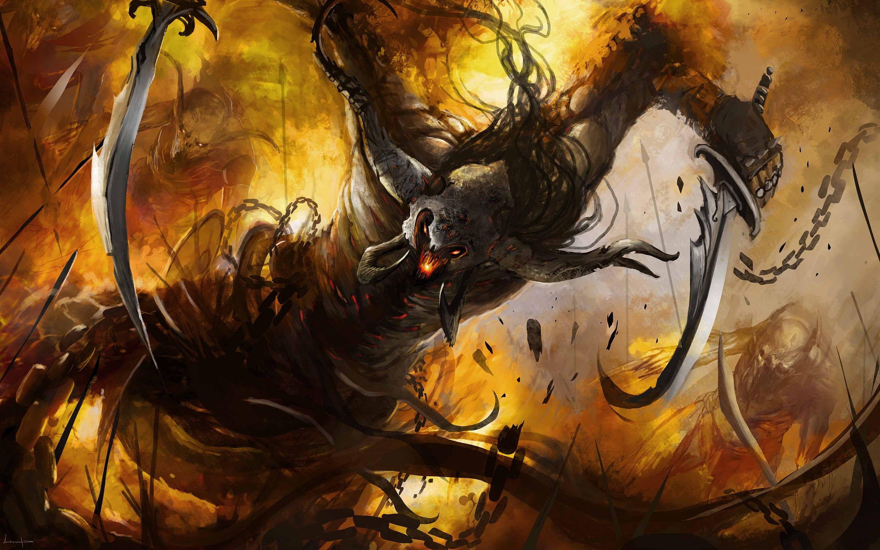 2880x1800 Infuriated demon wallpaperx1800
