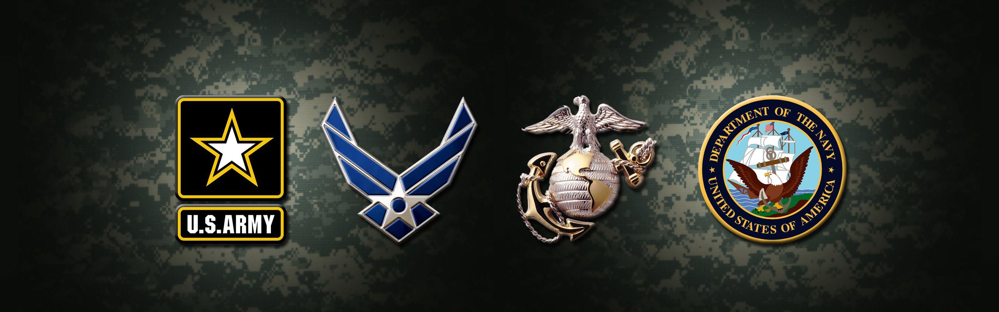 3344x1045 Military Branch Wallpaper on .