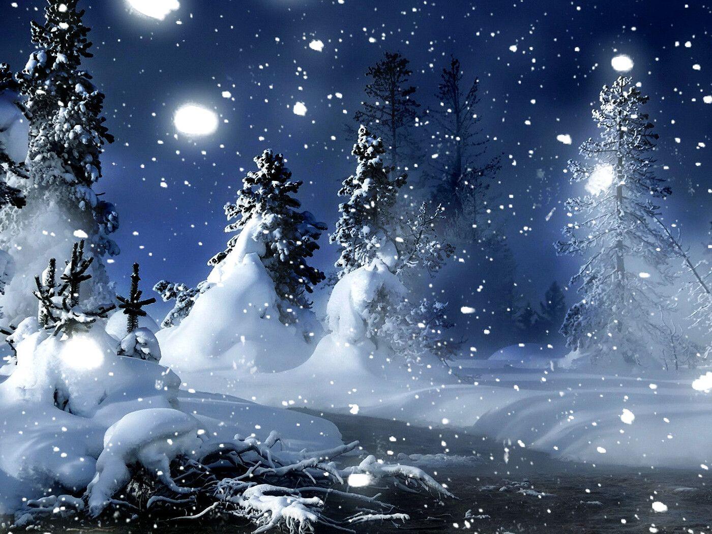 1400x1050 Snowing over the nature .