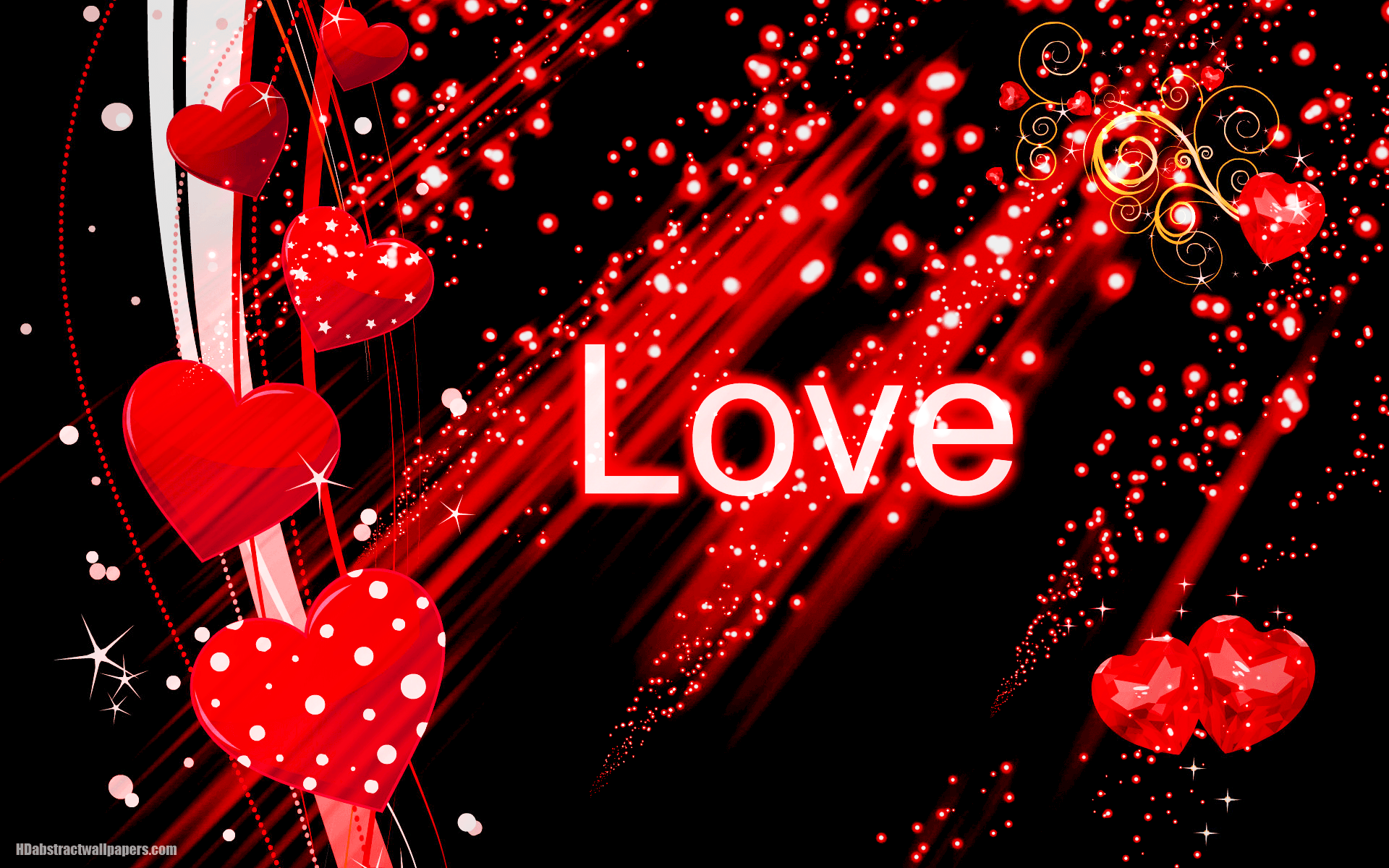 1920x1200 Wallpaper Of Love Hearts