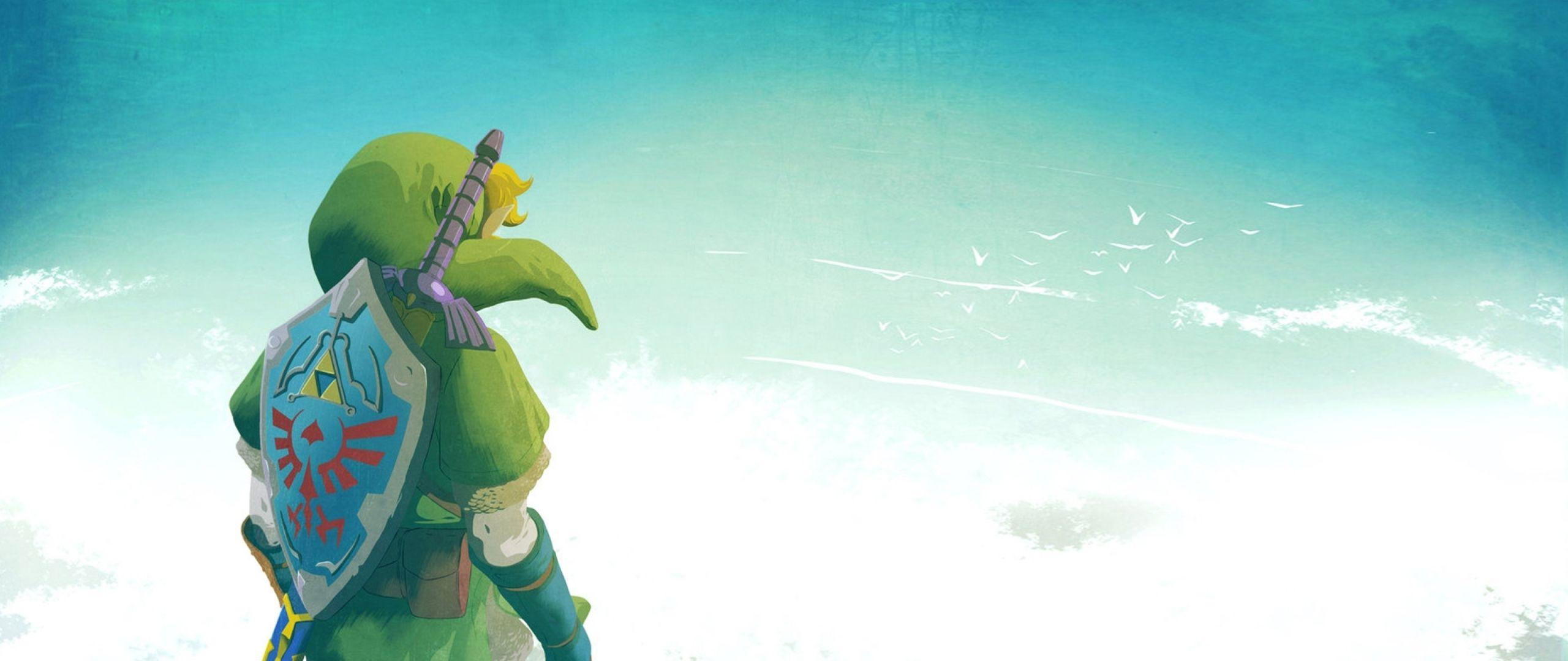 2560x1080 Download The Legend Of Zelda, Elf, Shield Dual Wide display 1080p wallpaper 2560x1080