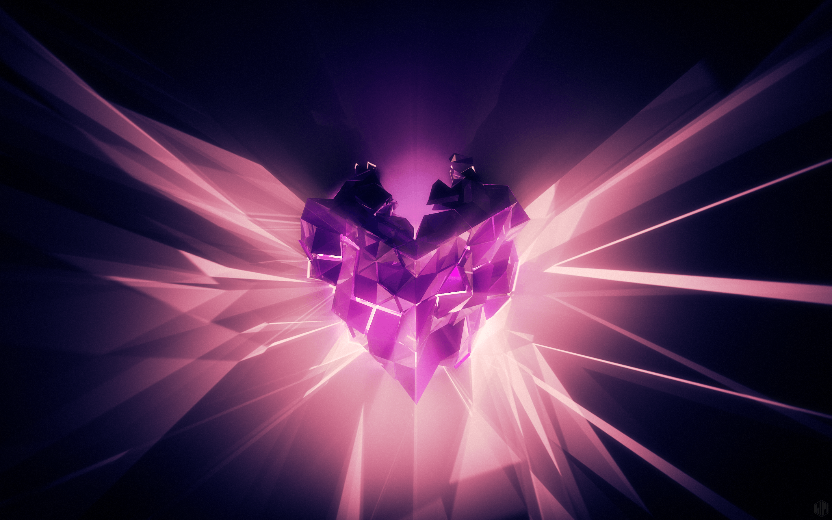 2880x1800 image of Wallpaper Purple Hearts On Fire - #FAN