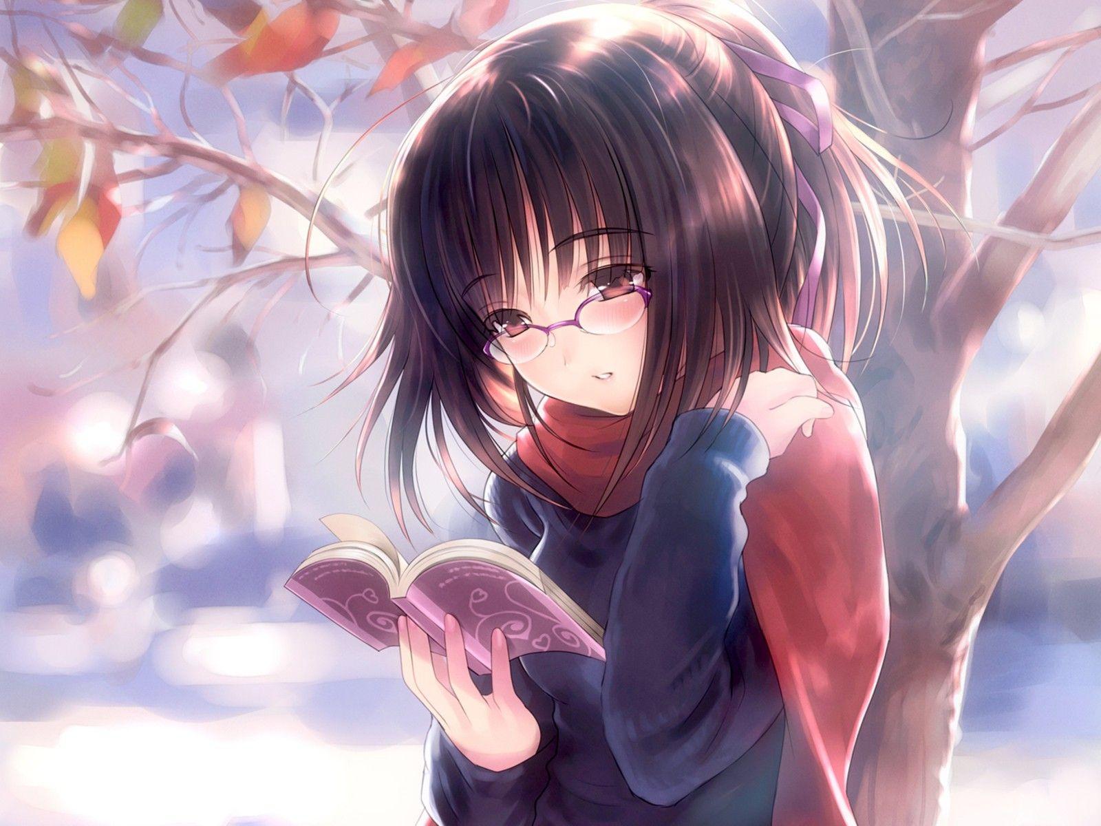 1600x1200 Wallpaper Girl Wearing Glasses