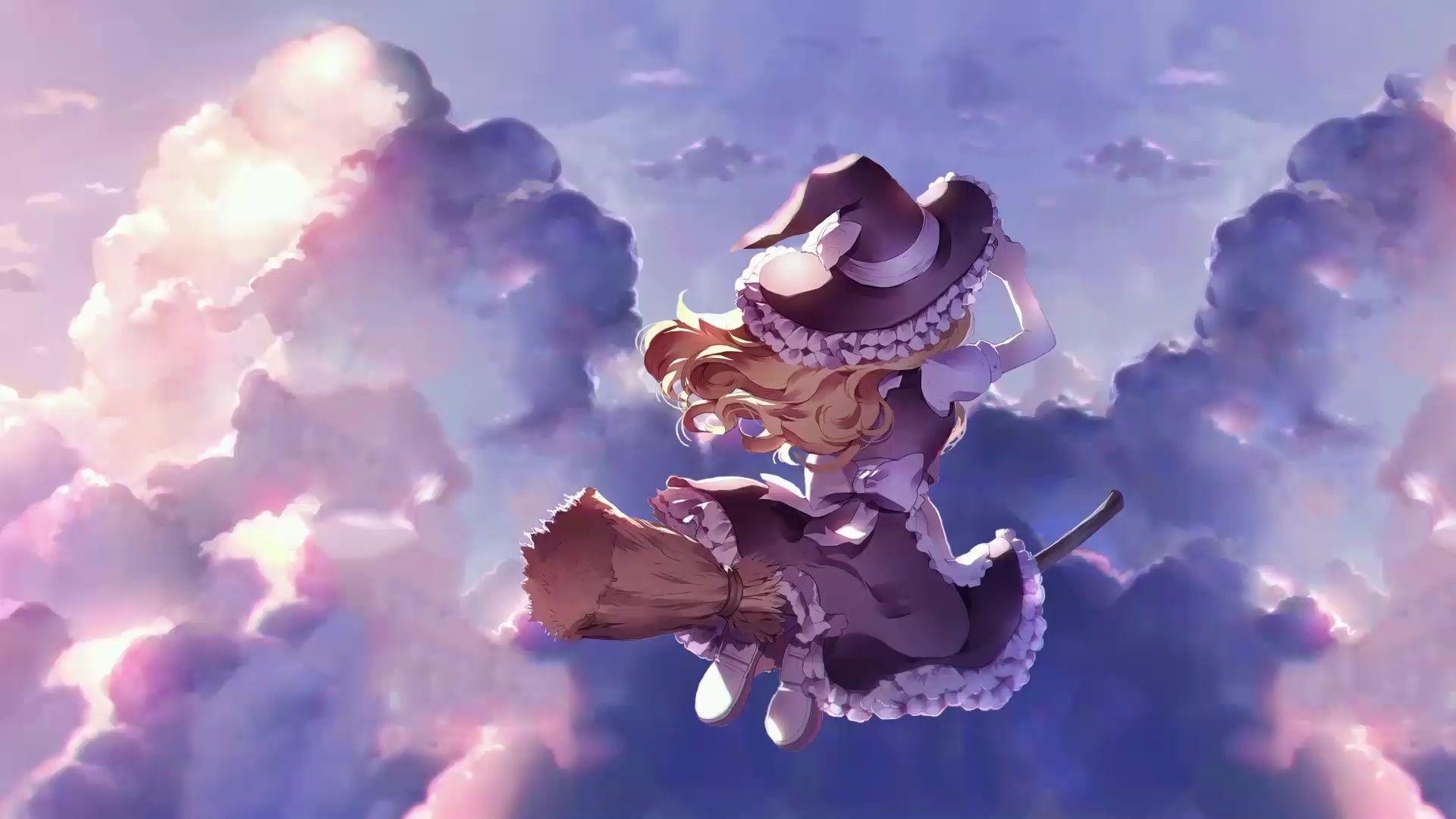 1920x1080 Flying Witch Touhou Live Wallpaper