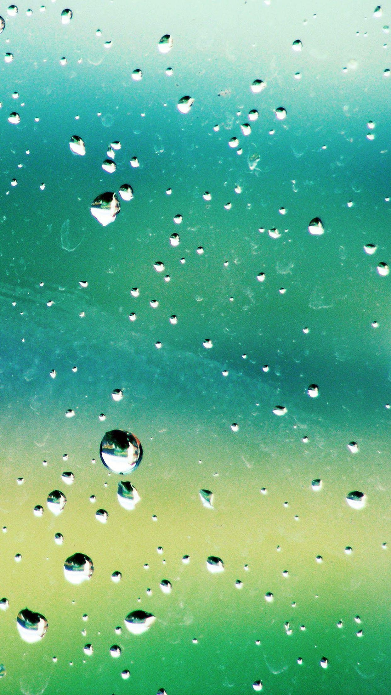 1242x2208 Rainy Day Green Water Nature Spring Window