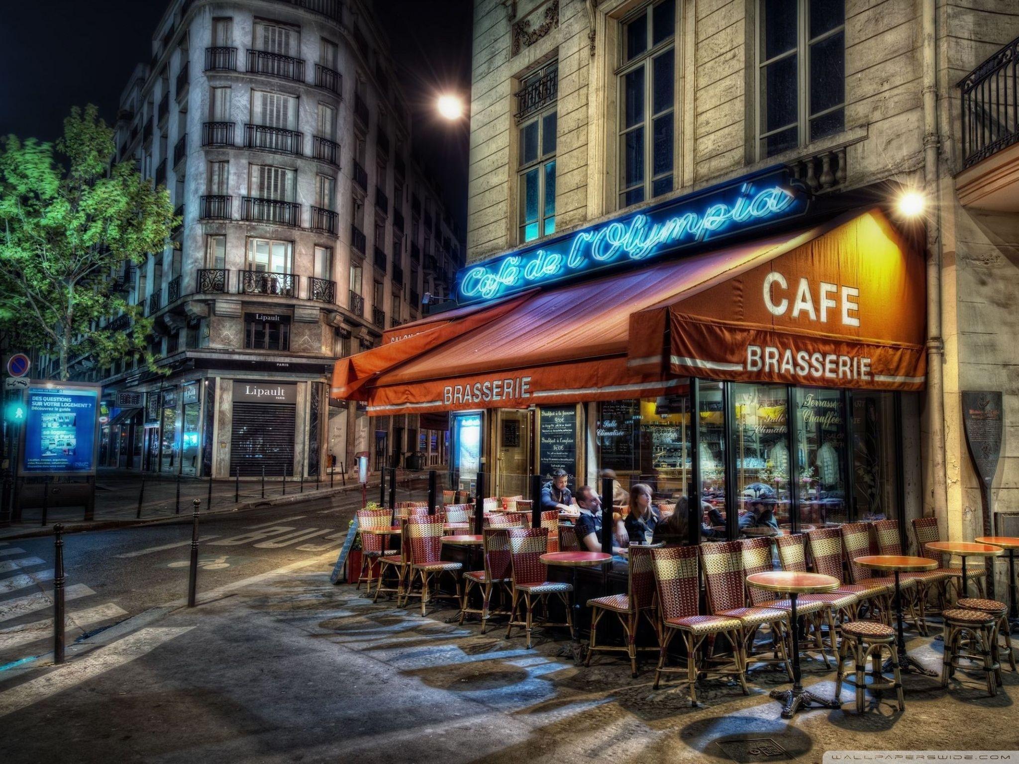 2048x1536 Cafe, Paris, France ❤ 4K HD Desktop Wallpaper for • Tablet