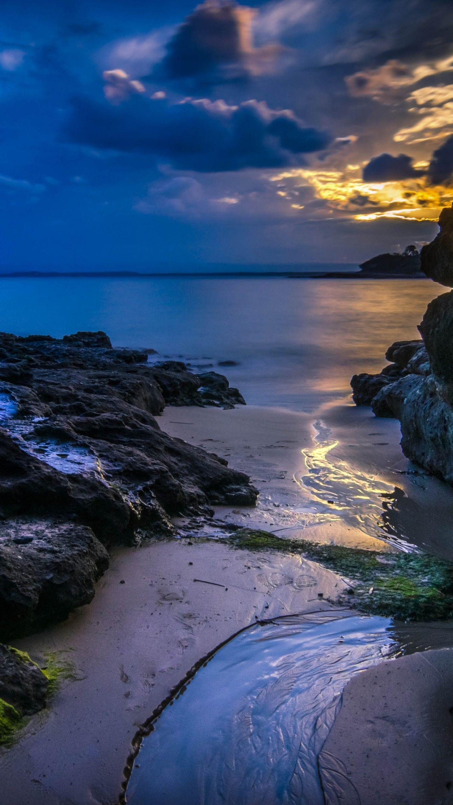 1440x2560 Wallpaper summer, 4k, HD wallpaper, cloud, sunset, sea, ocean, evening, water, OS