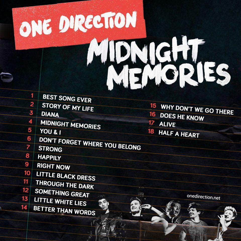 960x960 1D MIDNIGHT MEMORIES Memories Direction Album fond d'écran