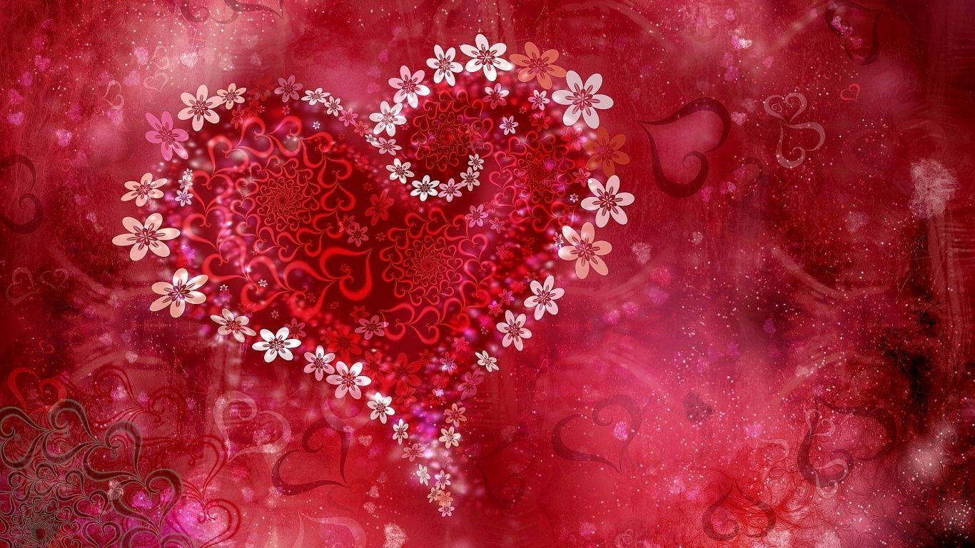 1366x768 ∻ Abstract Heart Facebook Covers ∻. Portadas fb