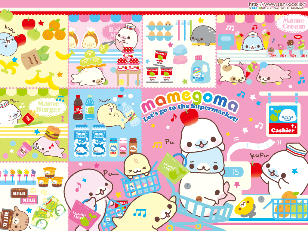 1024x768 Sentimental Circus Mamegoma San X Kawaii (1024×768). Kawaii Doodles, Kawaii Wallpaper, Kawaii