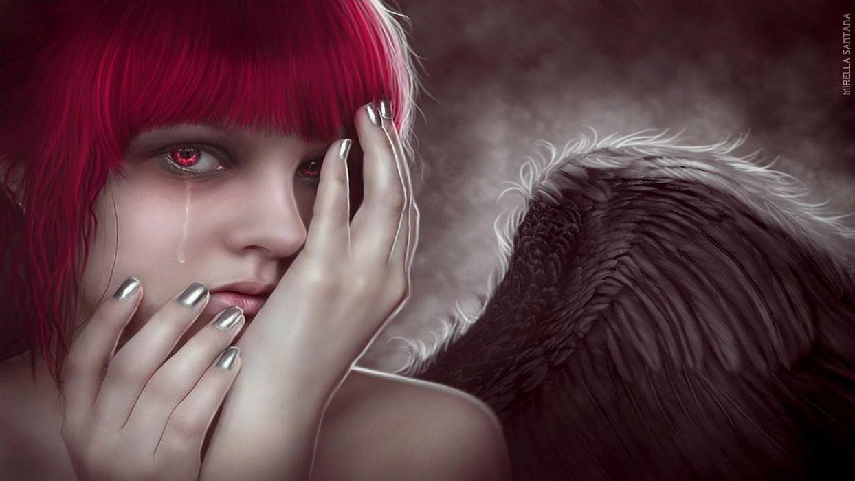 1244x700 CRYING ANGEL tears art wallpaperx1080