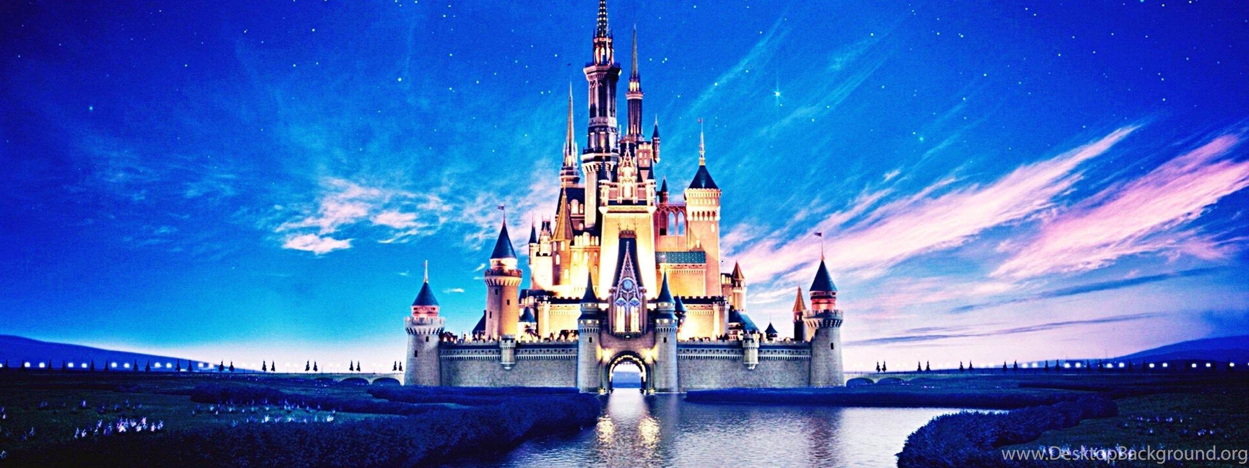 2560x960 Disney Castle Wallpaper HD Newwallpaperhits.com Desktop Background