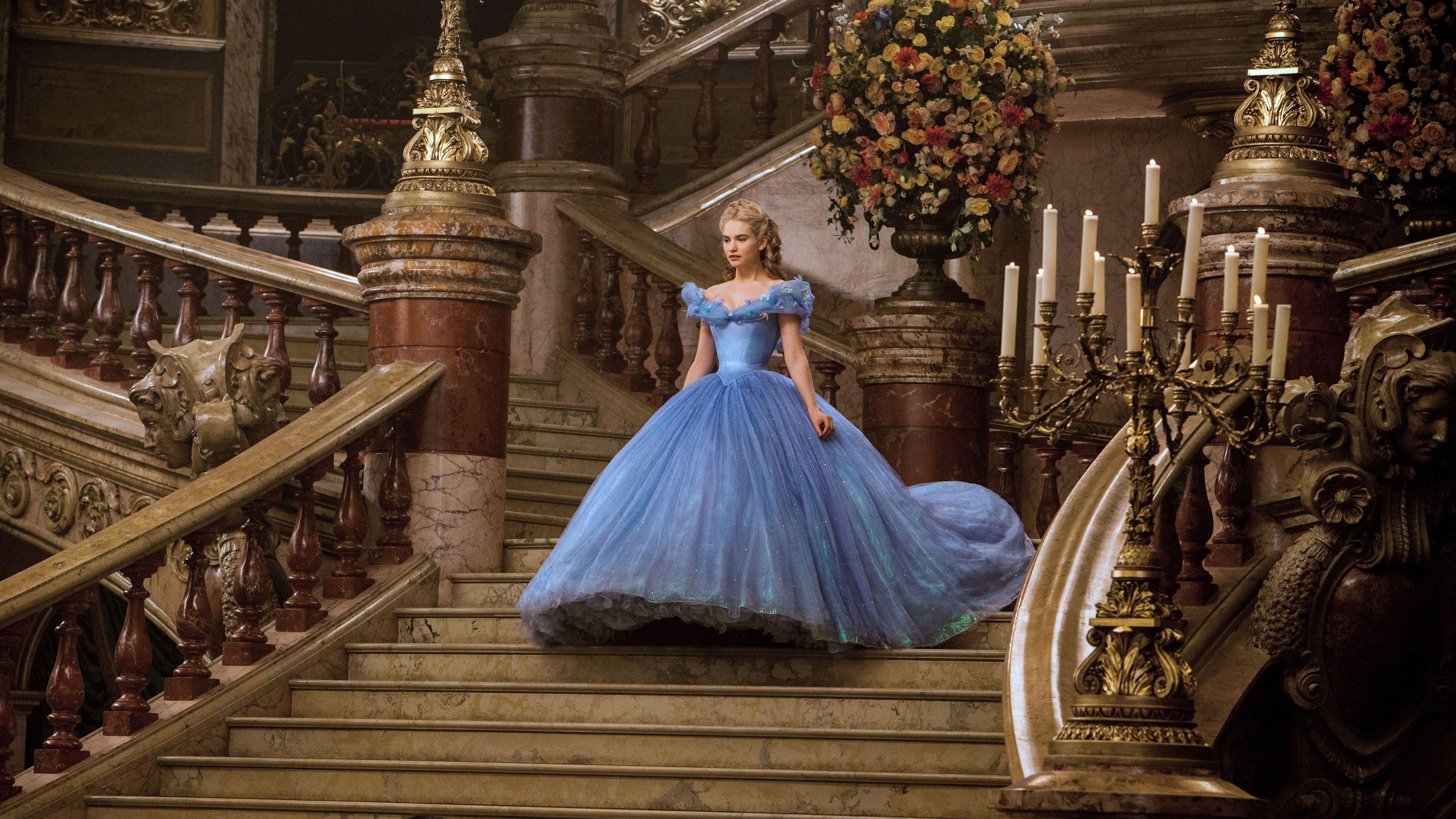 3840x2160 Wallpaper Cinderella, Lily James, Disney Princess, 4K, Movies / Editor's Picks,. Wallpaper for iPhone, Android, Mobile and Desktop