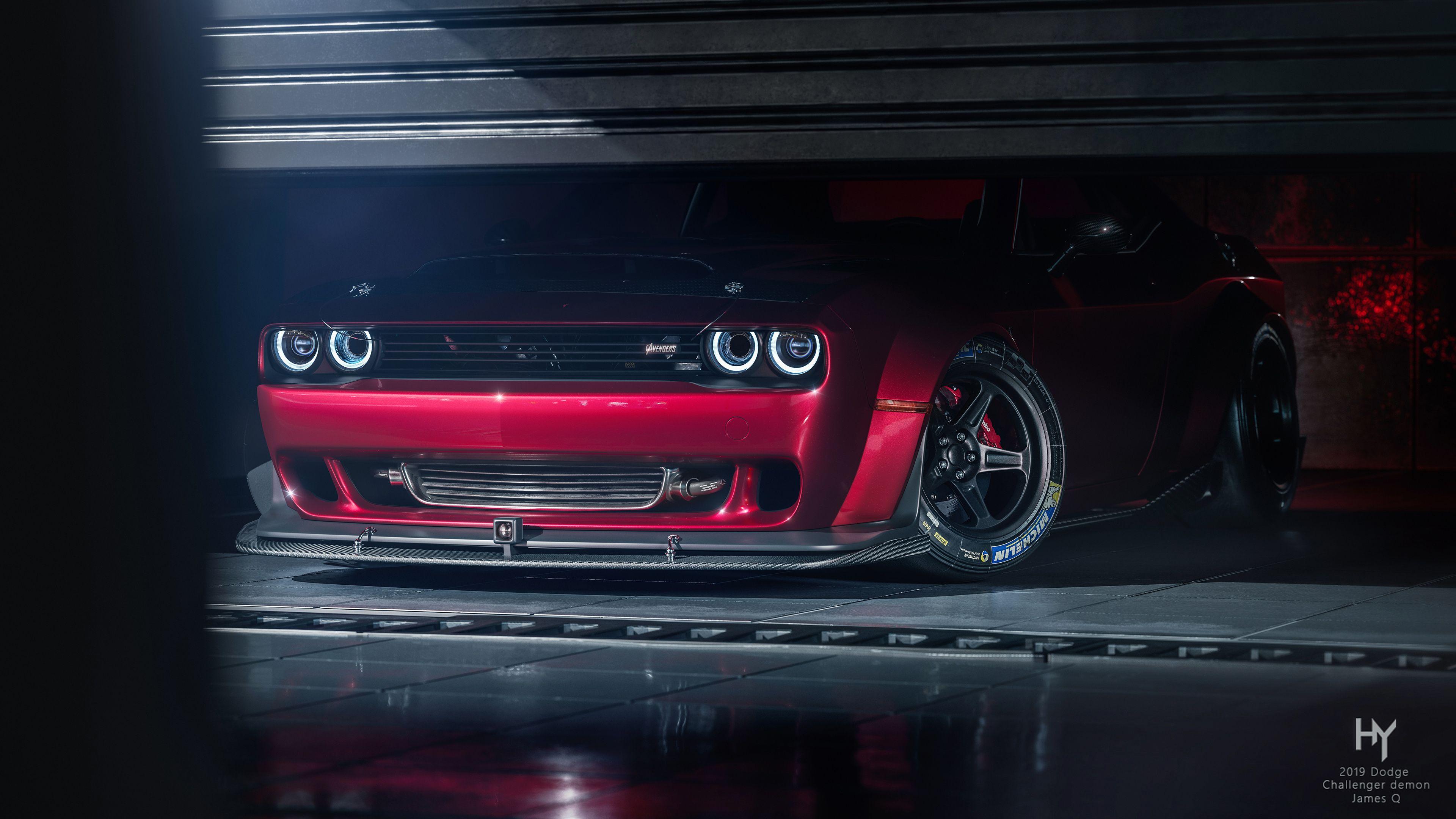 3840x2160 Dodge Demon Logo Wallpaper