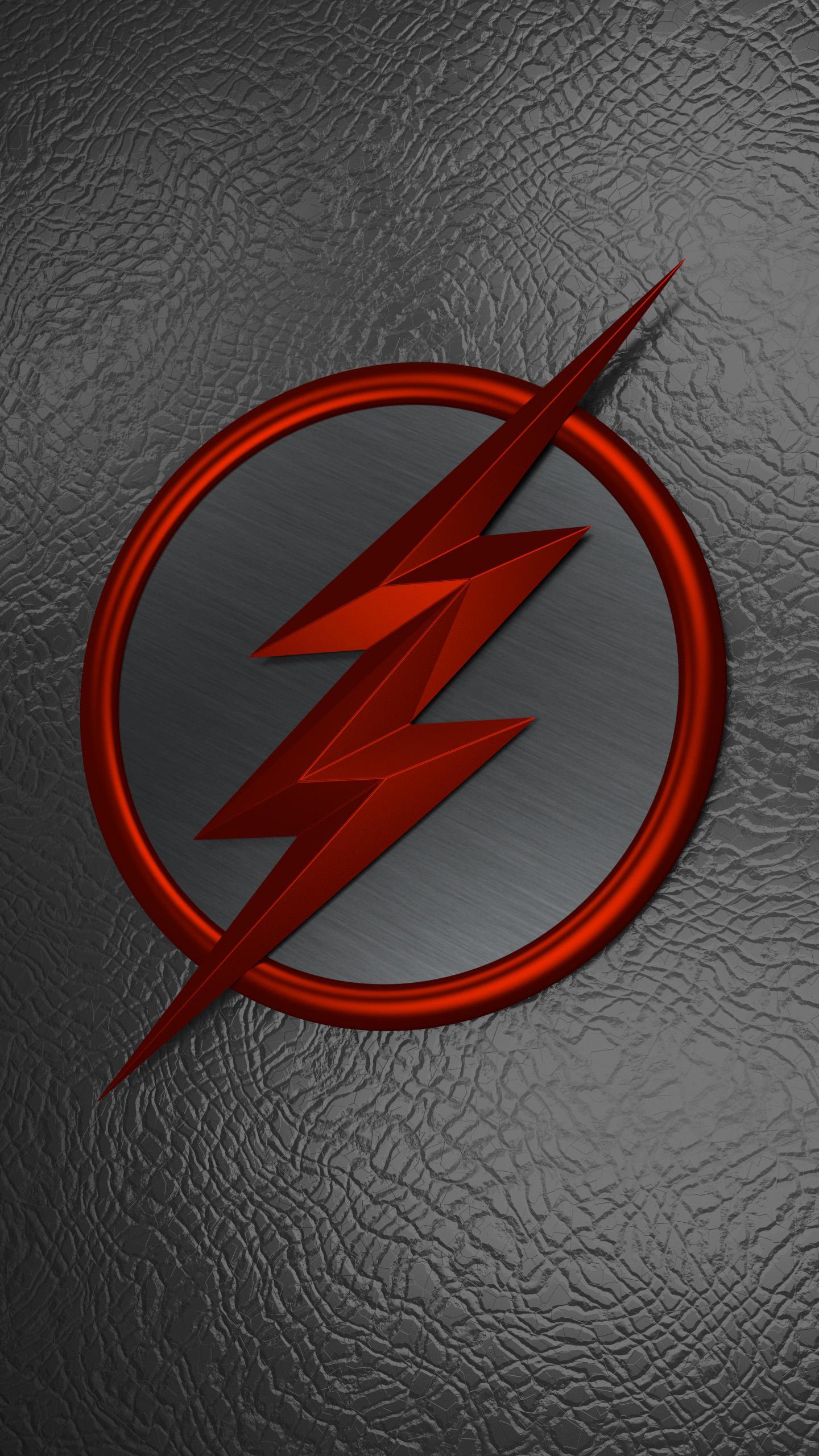 1440x2560 The Flash Logo Wallpaper