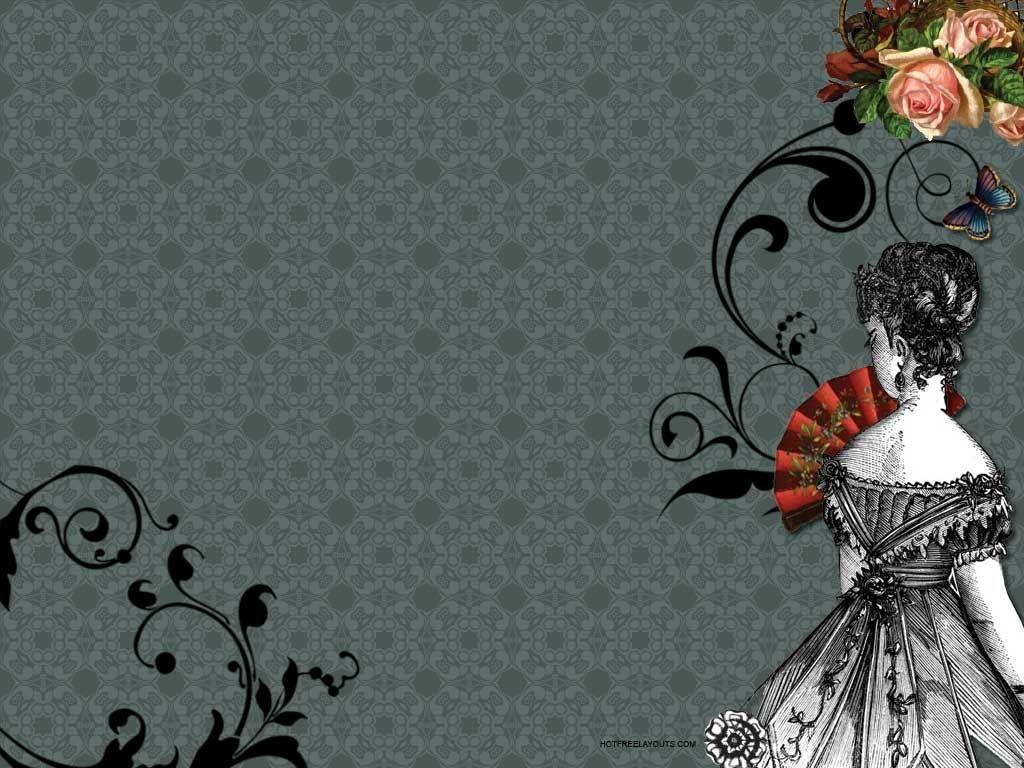 1024x768 FREE Vintage Victorian Background in PSD