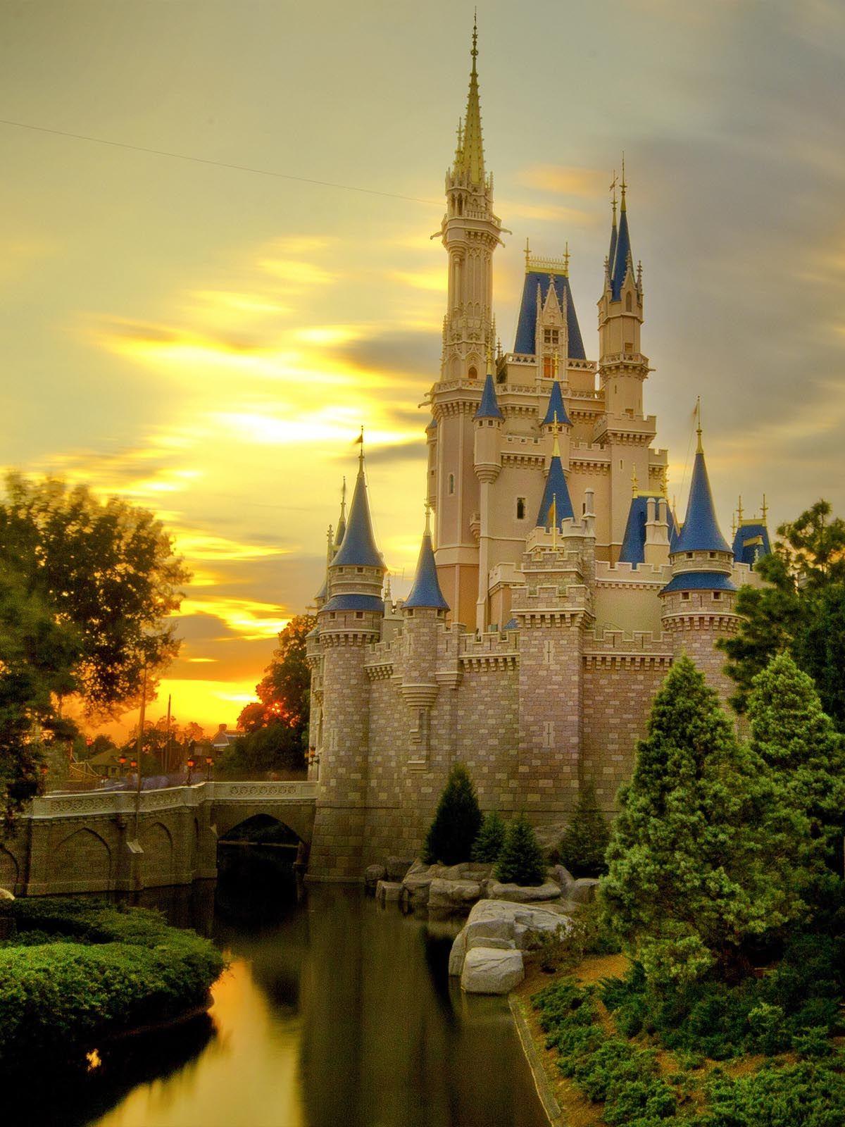 1200x1600 Cinderella Castle During Sunset 4K Ultra HD Mobile Wallpaper