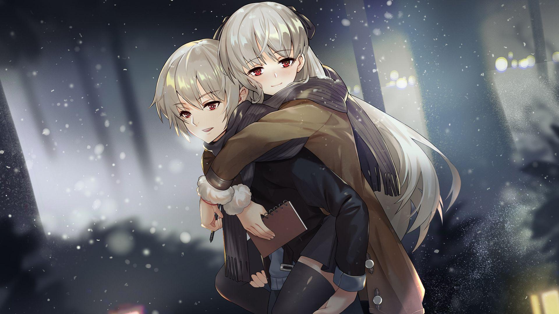 1920x1080 Desktop Wallpaper Anime, Couple, Friends, Anime Girl And Boy, Fun, HD Image, Picture, Background, 7a5946