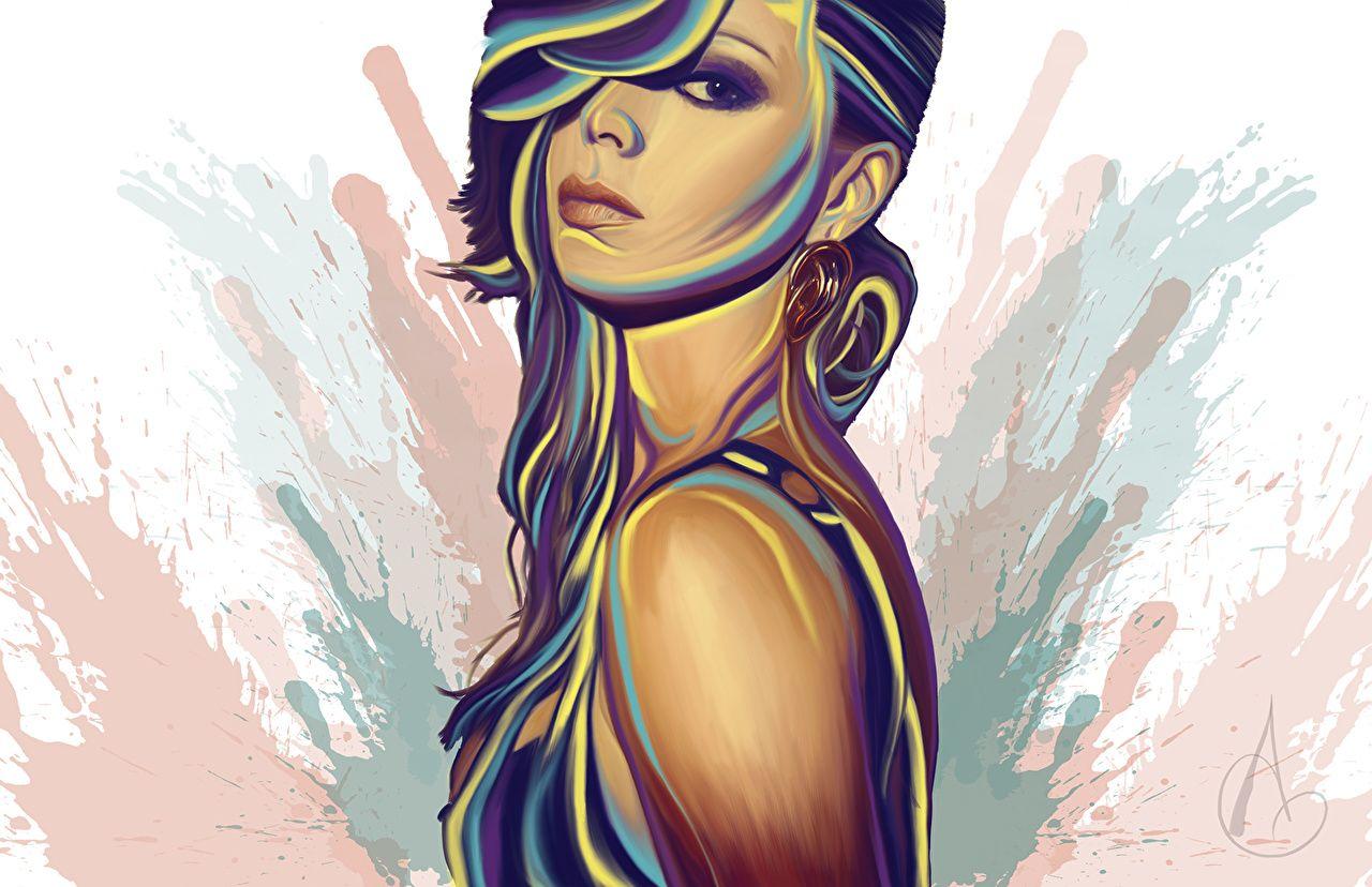 1280x828 Wallpaper Girls Vector Graphics