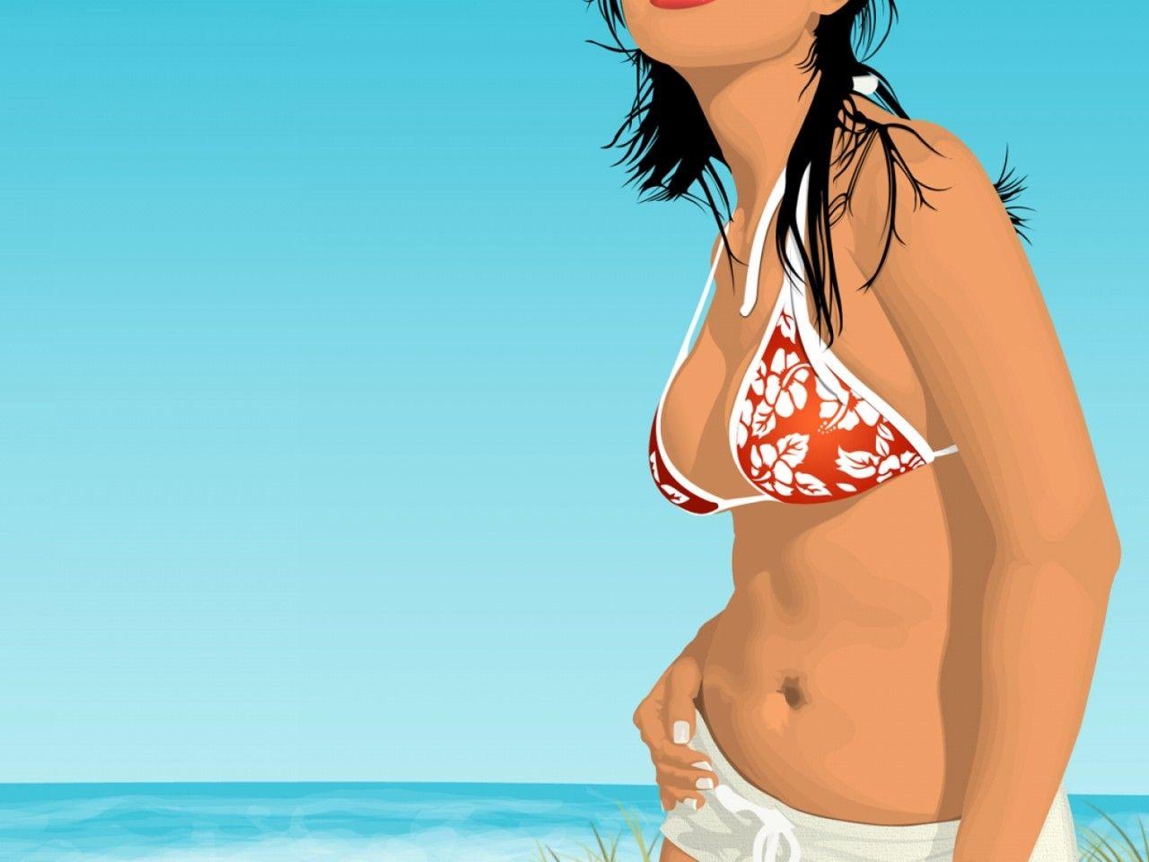 1280x960 Vector girl wallpaper