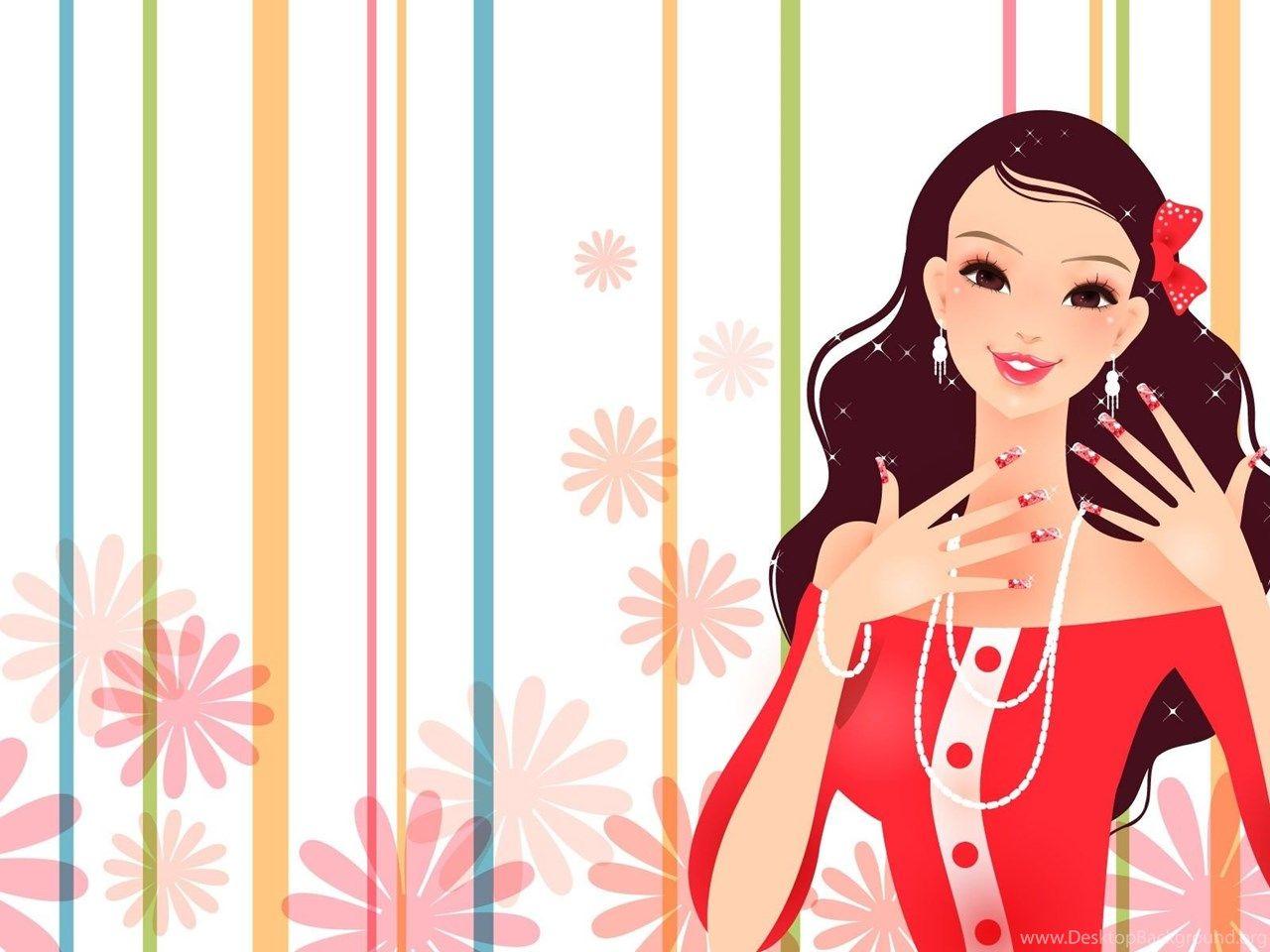 1280x960 Gorgeous Dress Fashion Girl Vector Wallpaper Desktop Background