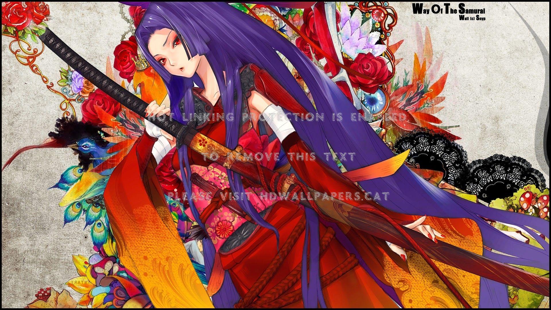 1920x1080 way of the samurai japanese girl colourfull