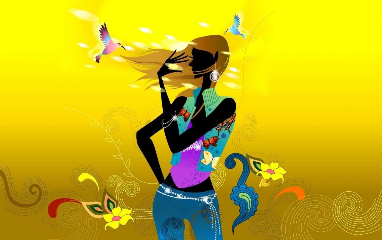 1280x804 Vector Girl wallpaper. Vector Girl