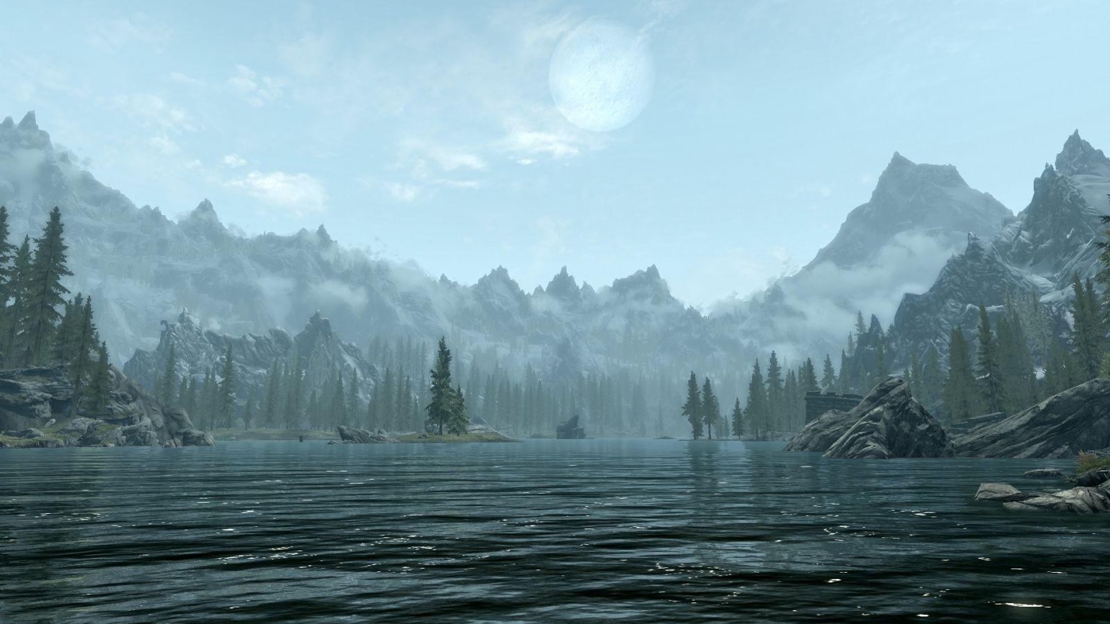 1600x900 Free download The Elder Scrolls V Skyrim Tamriel Moon Mountain Wallpaper HD [1920x1080] for your Desktop, Mobile & Tablet. Explore Tamriel Background. Tamriel Background