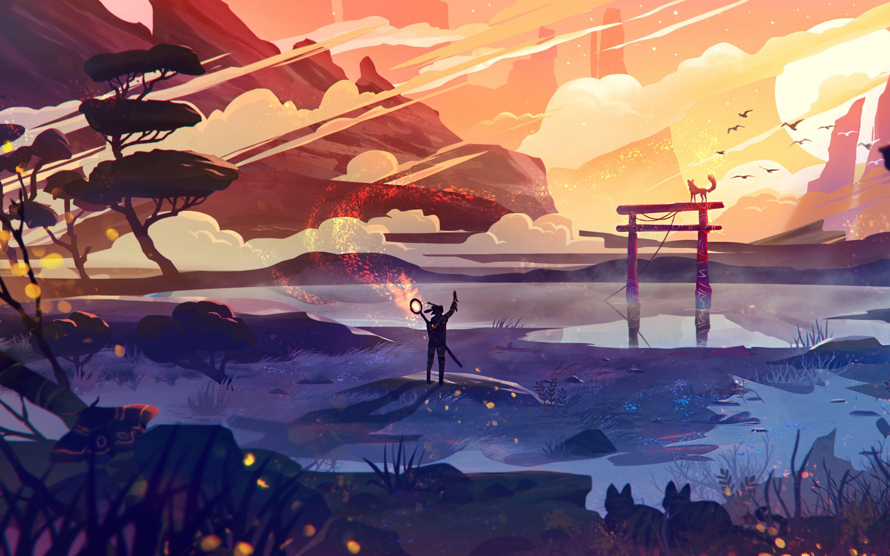 2880x1800 Alone Journey Art Macbook Pro Retina Wallpaper, HD Artist 4K Wallpaper, Image, Photo and Background