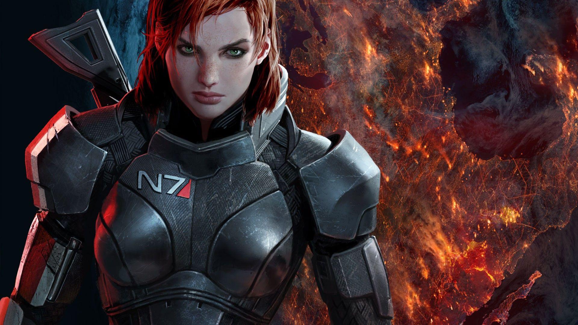 1920x1080 redheads, Earth, Mass Effect FemShep, Commander Shepard wallpaper