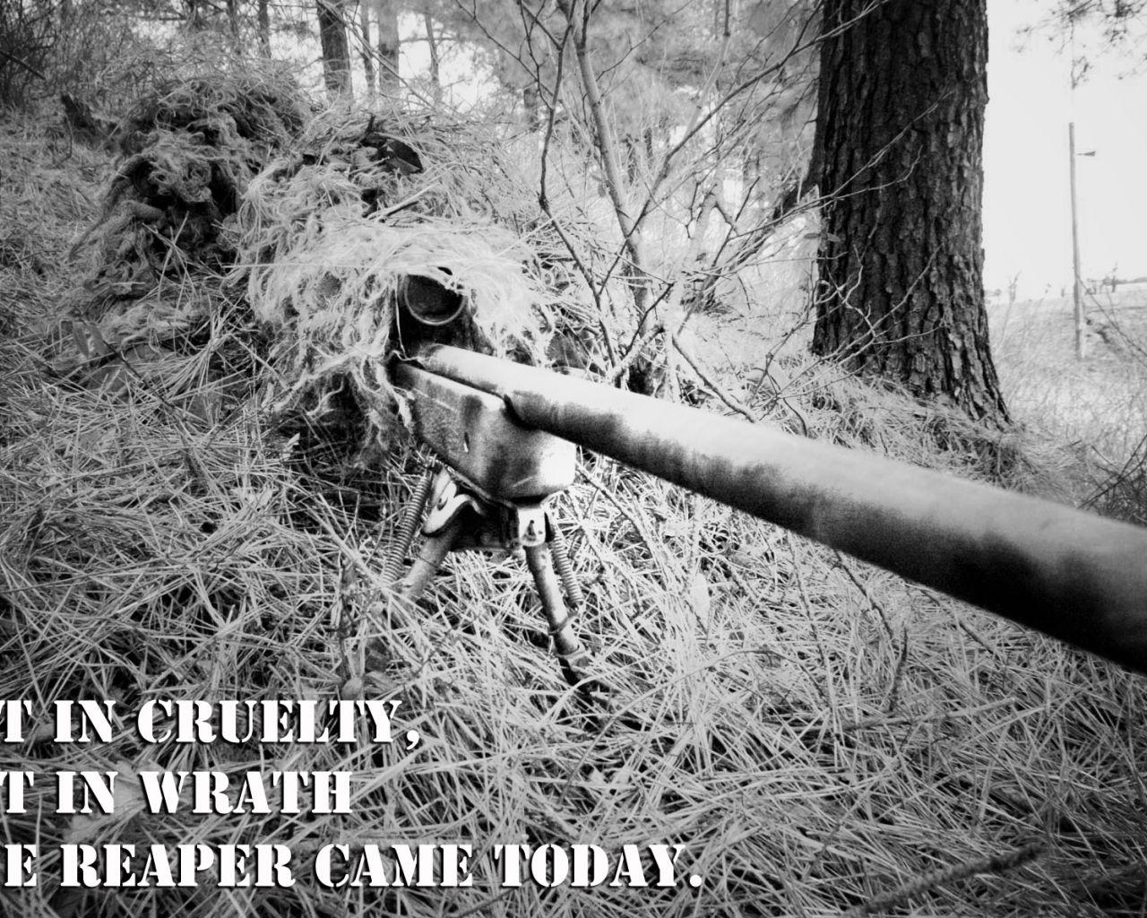 1280x1024 Free download Cool Military Quotes Military sniper wallpaper [1800x1192] for your Desktop, Mobile & Tablet. Explore American Sniper Desktop Wallpaper. Marine Sniper Wallpaper, Cool Sniper Wallpaper, Sniper Photo Wallpaper