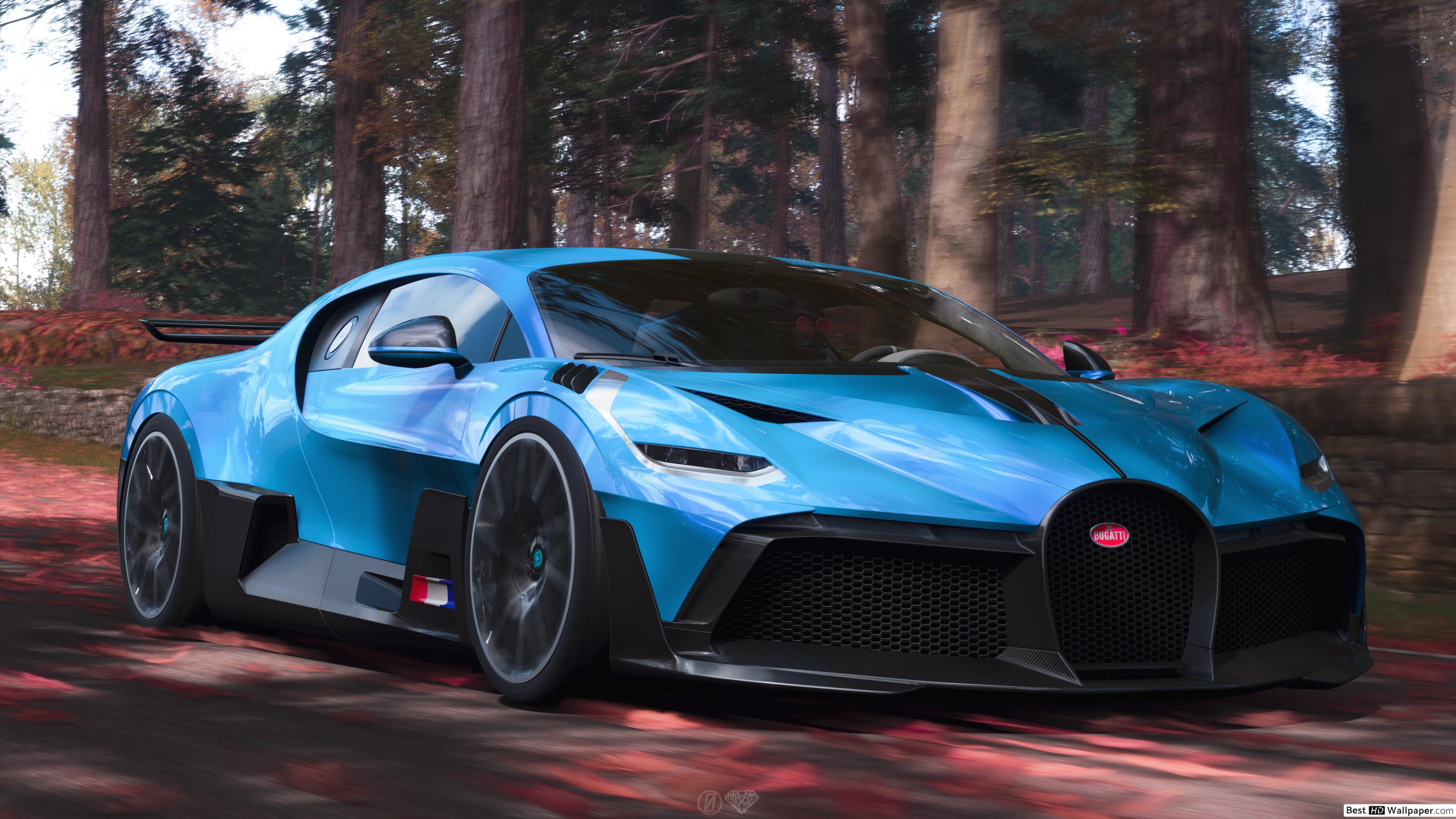 3840x2160 Bugatti Chiron blue HD wallpaper download