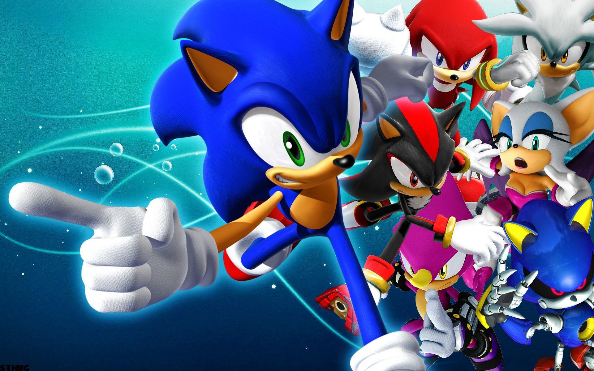 The Character Sonic And His Friends In One Picture Background Pictures Of  All The Sonic Characters Background Image And Wallpaper for Free Download