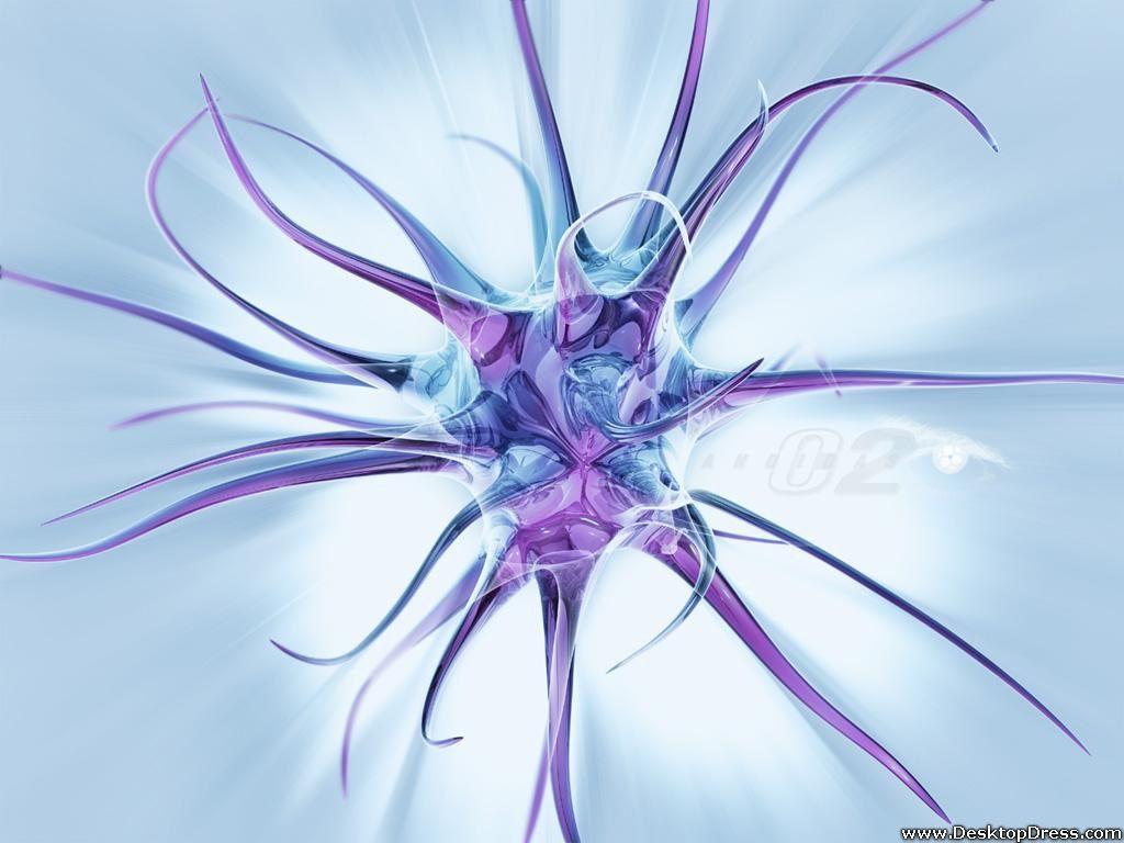 1024x768 Desktop Wallpaper 3D Background Virus Infected