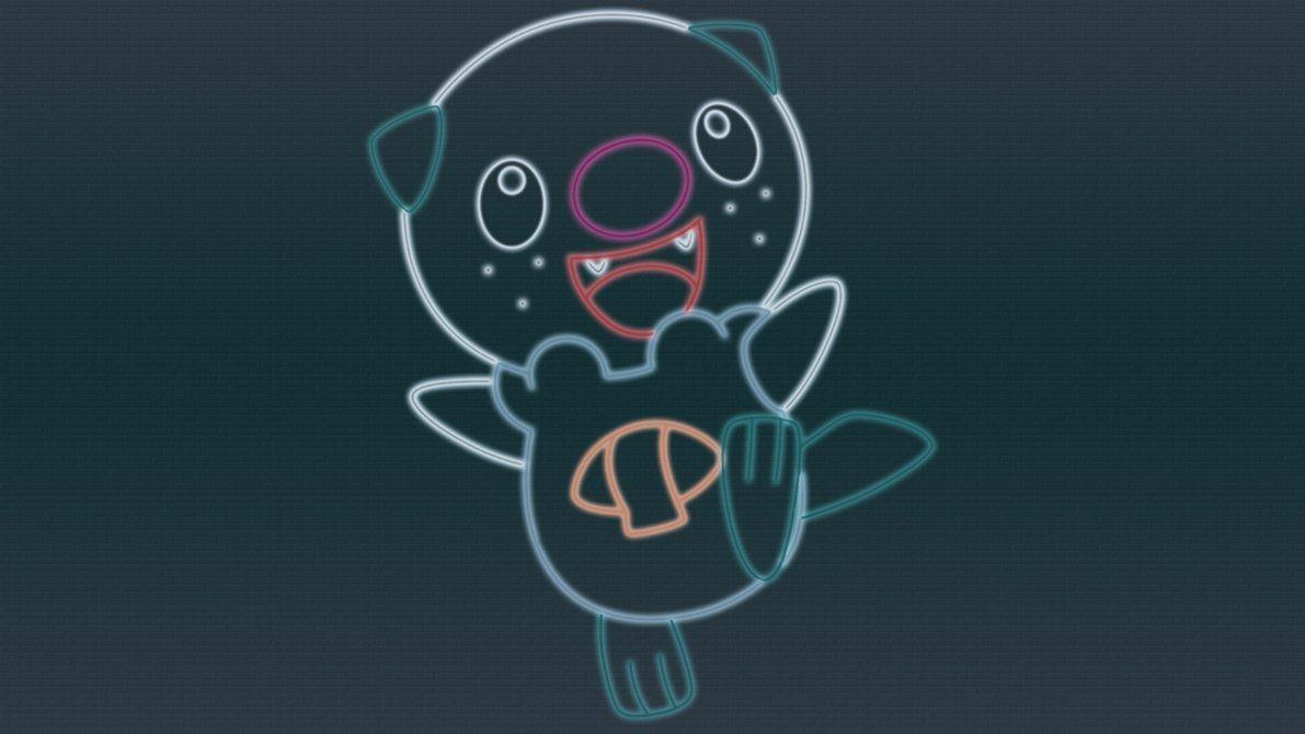 1191x670 Oshawott Shiny Neon Wallpaper