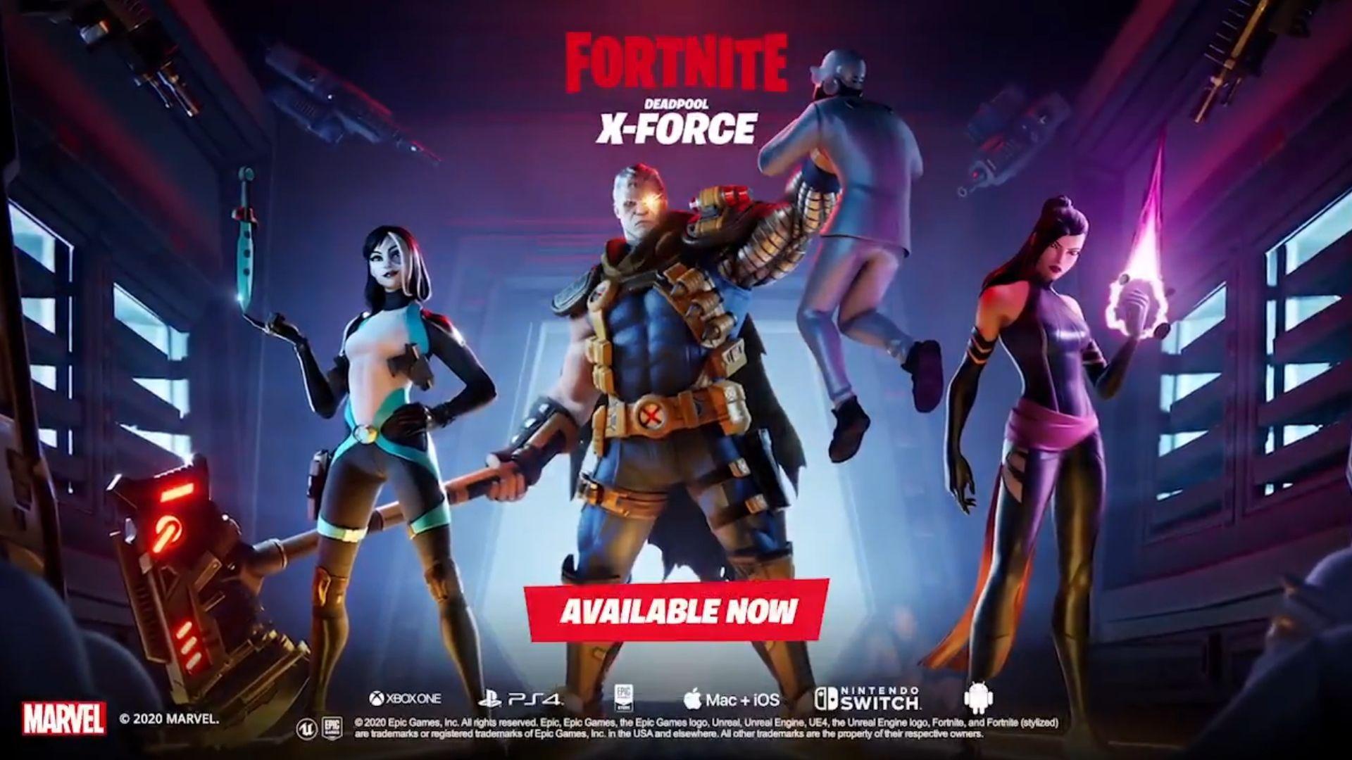 1920x1080 Cable, Domino, And Psylocke X Force Skins Available Now In Fortnite