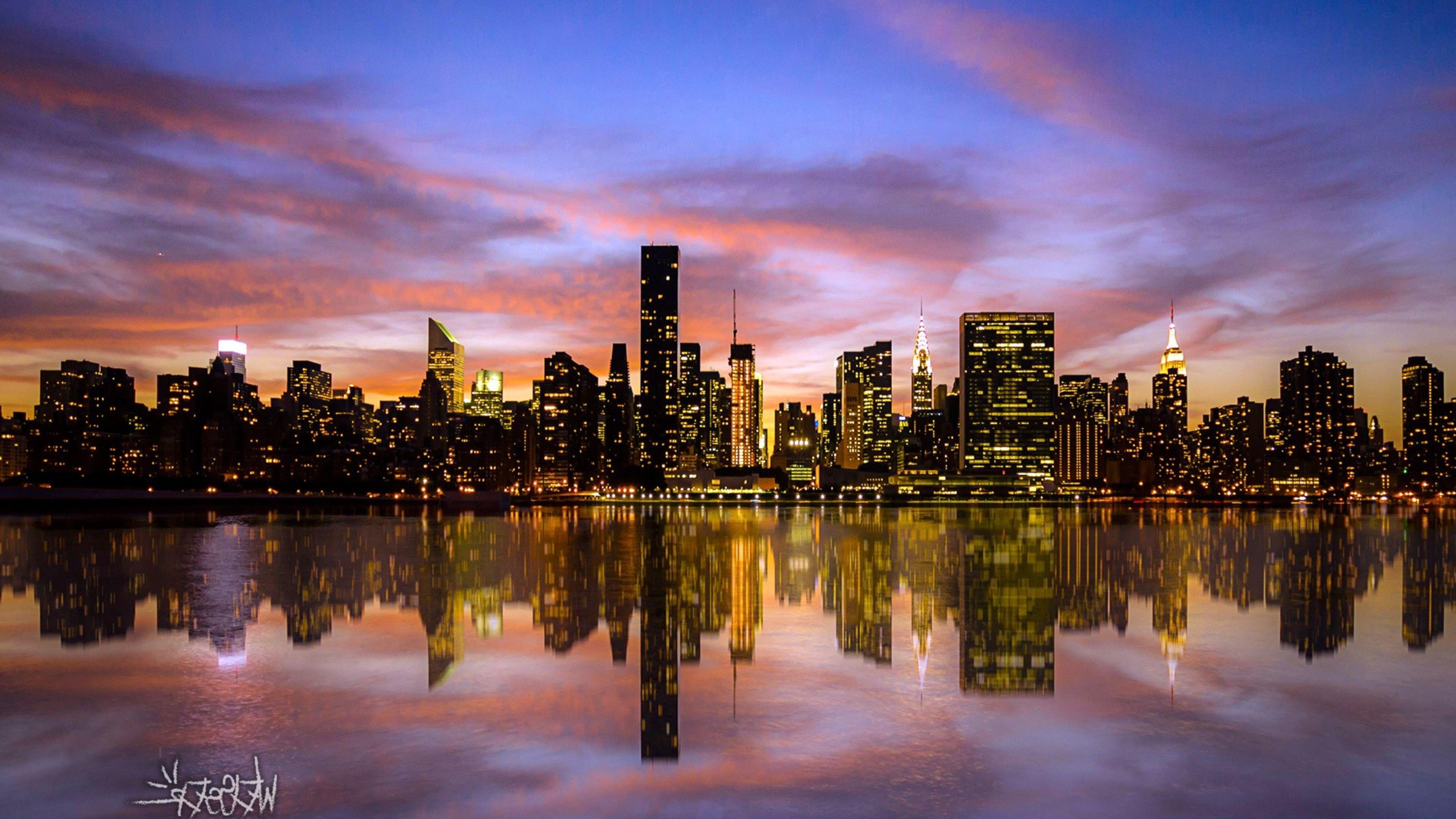3840x2160 Wallpaper 4k Manhattan Sunset Desktop beautiful places wallpaper, manhattan wallpaper, nature wallpaper, sunset wallpaper, world wallpaper