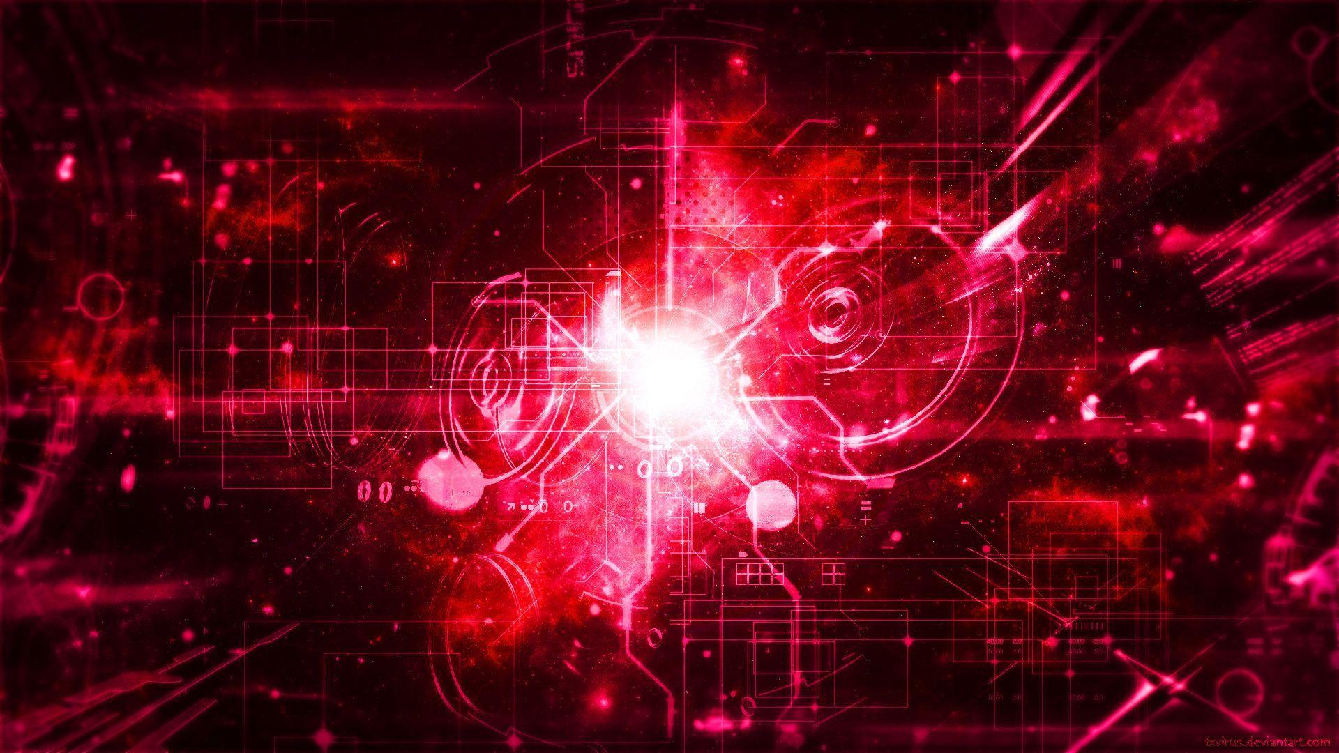Cyberspace Techno Glowing Background