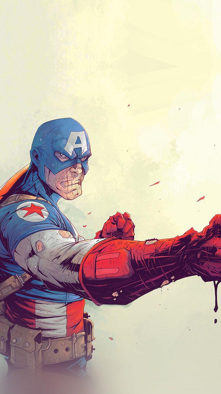 750x1334 Toronto Revolver Illustration Art Anime Hero Captain America