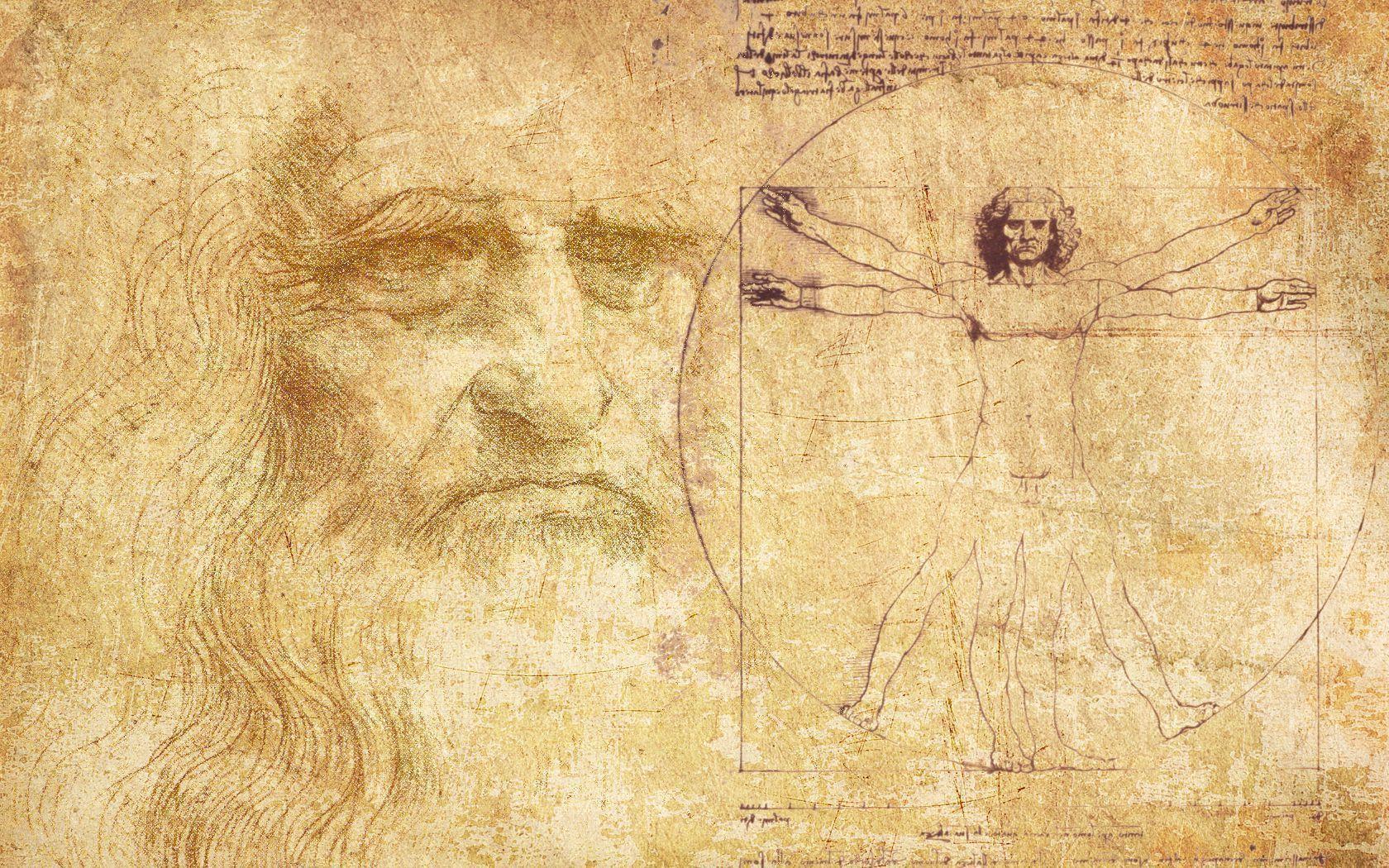 3d illustration - Anatomy of man under magnifying glass in Leonardo Da Vinci  style. Digital sketch representation. Stock Illustration | Adobe Stock