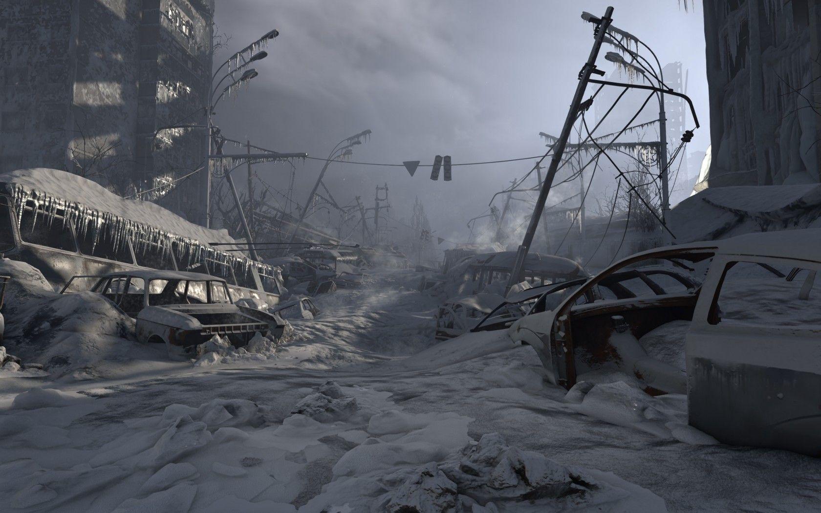 1680x1050 Download 1680x1050 Metro Exodus, Post Apocalyptic, Snow, Fps Games, Destruction Wallpaper For MacBook Pro 15 Inch