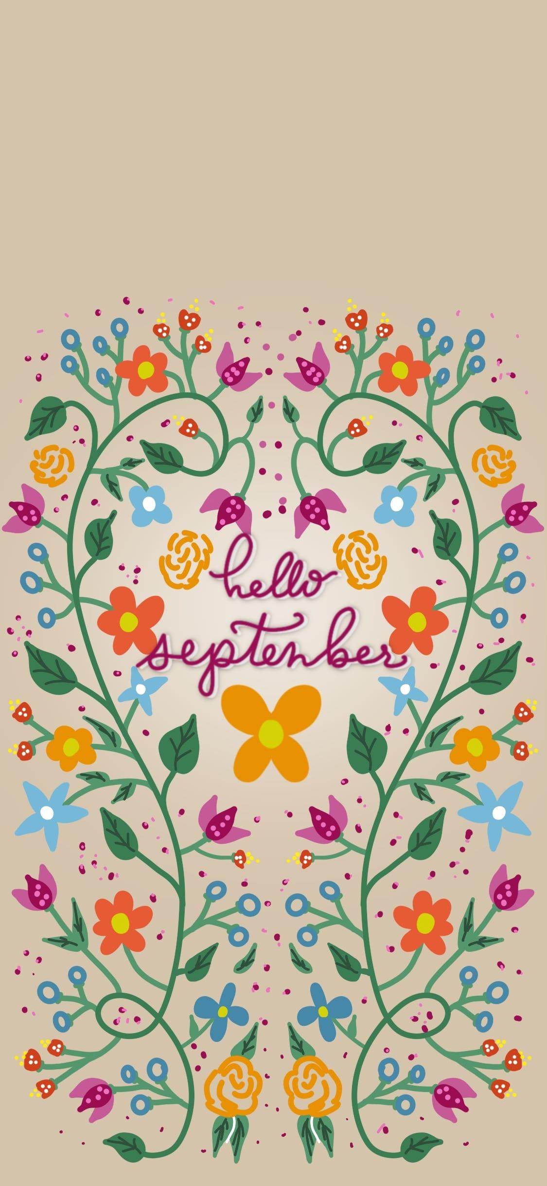 1125x2436 Hello September Wallpaper Free HD Wallpaper