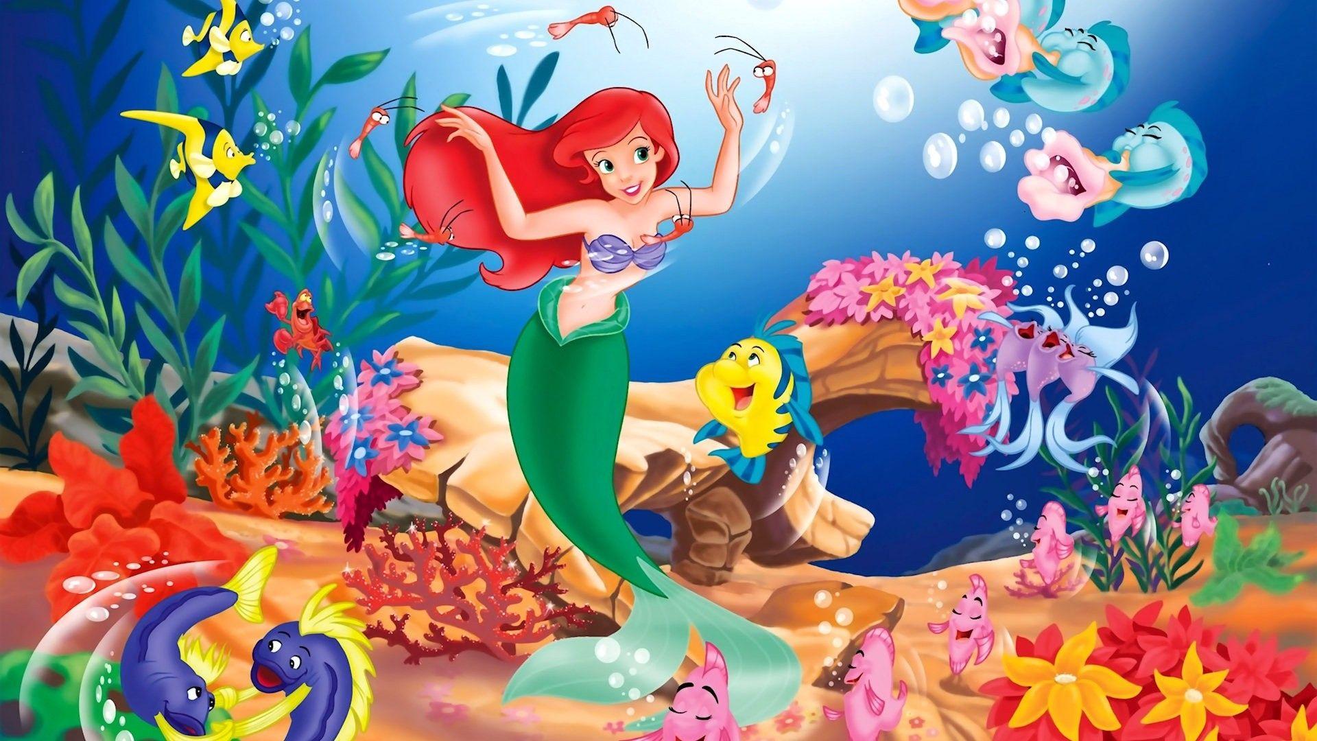 1920x1080 Wallpaper, slave, girl, cool, mermaid, little, disney, girls