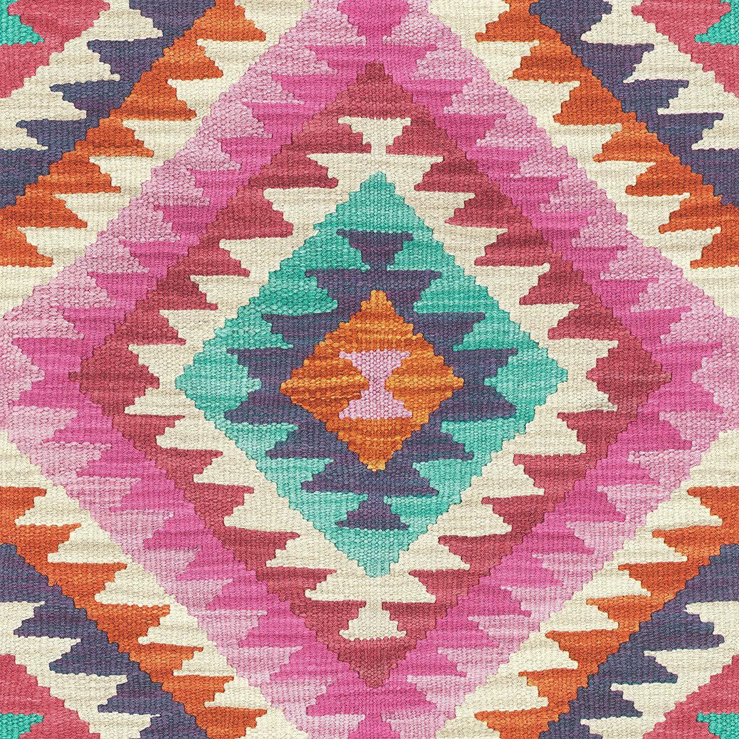 aztec print wallpaper pink