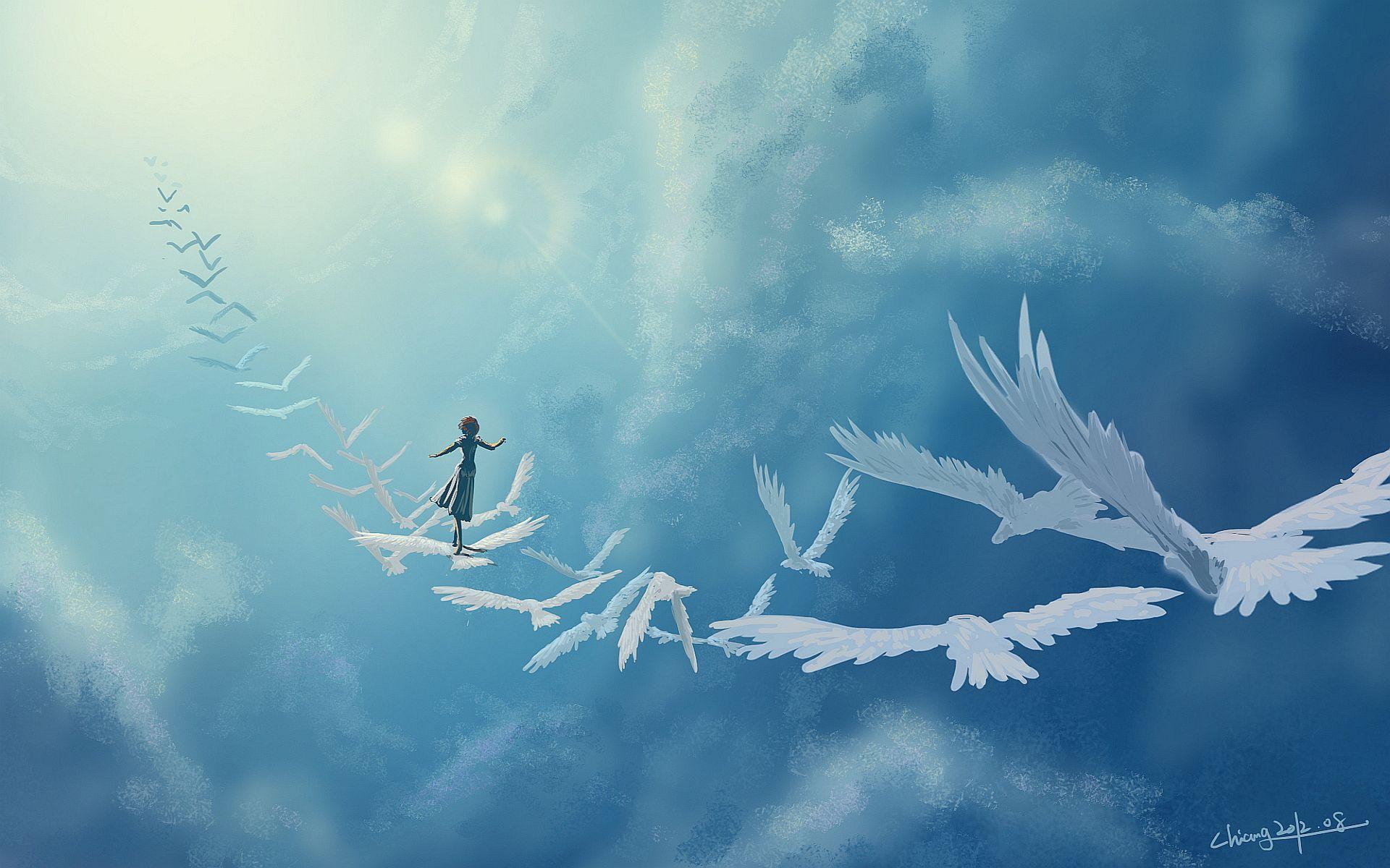 Anime Bird Wallpapers Top Free Anime Bird Backgrounds WallpaperAccess